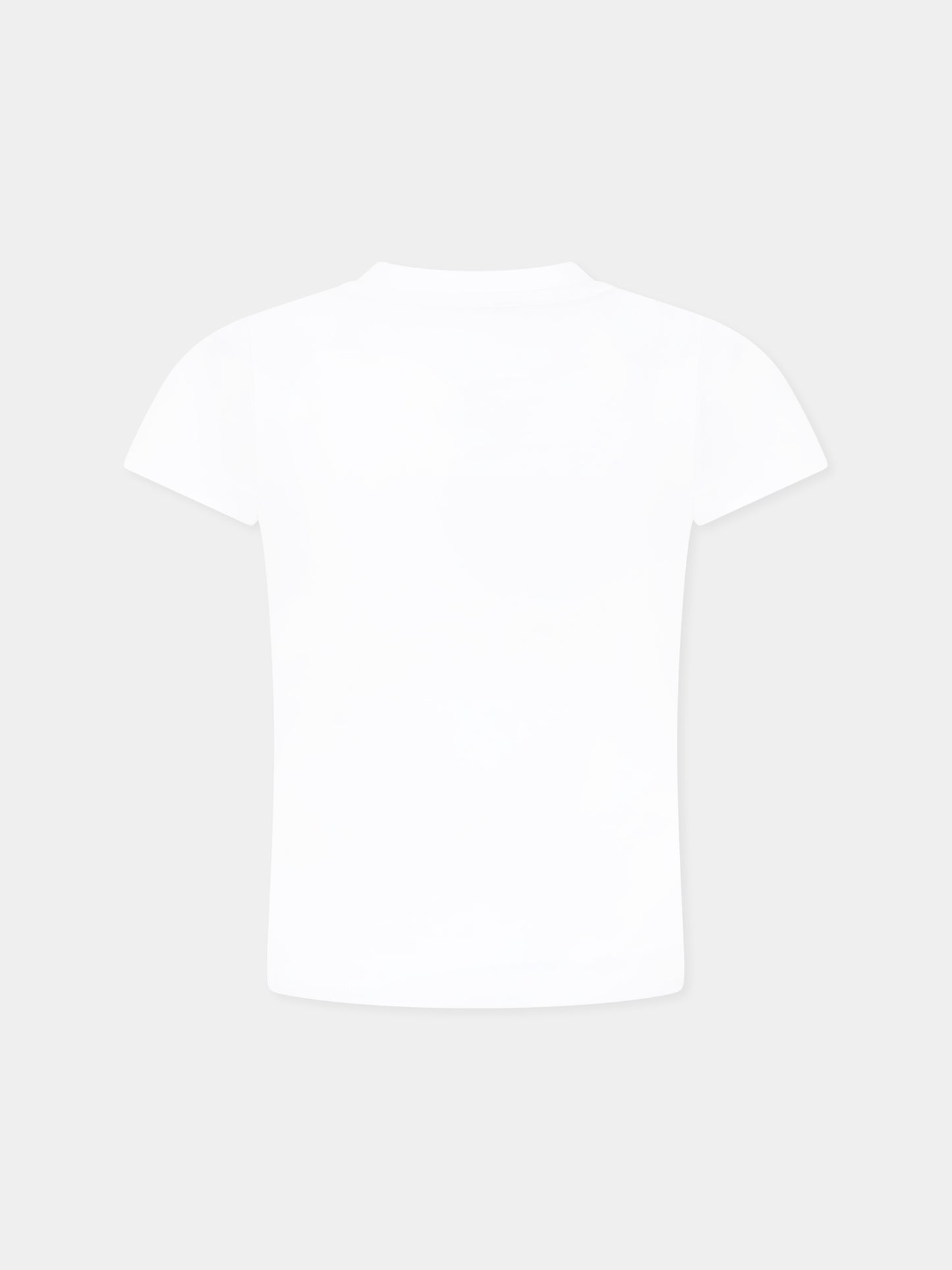 T-shirt bianca per bambina con logo