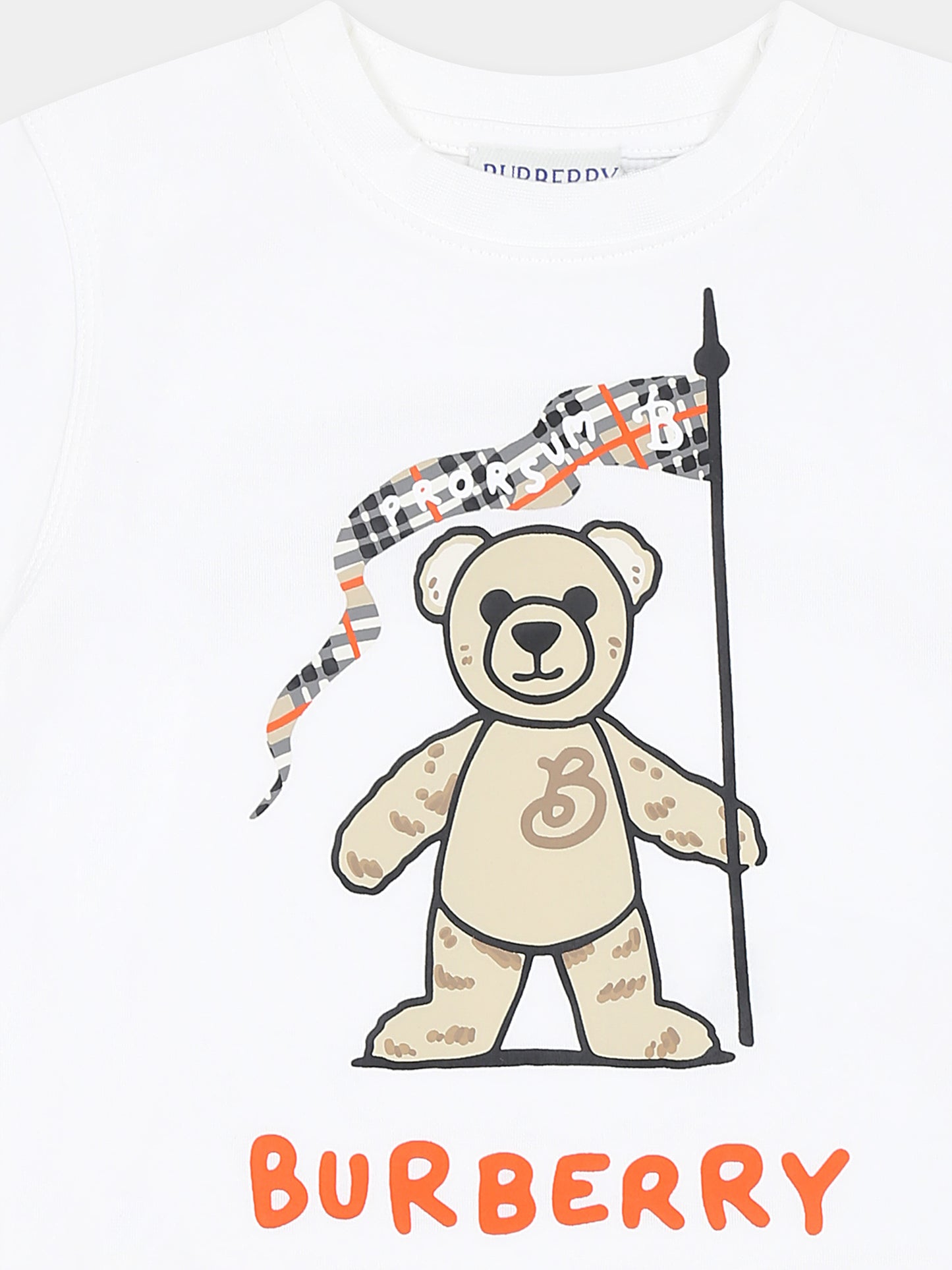 T-shirt bianca per neonati con orsetto Thomas