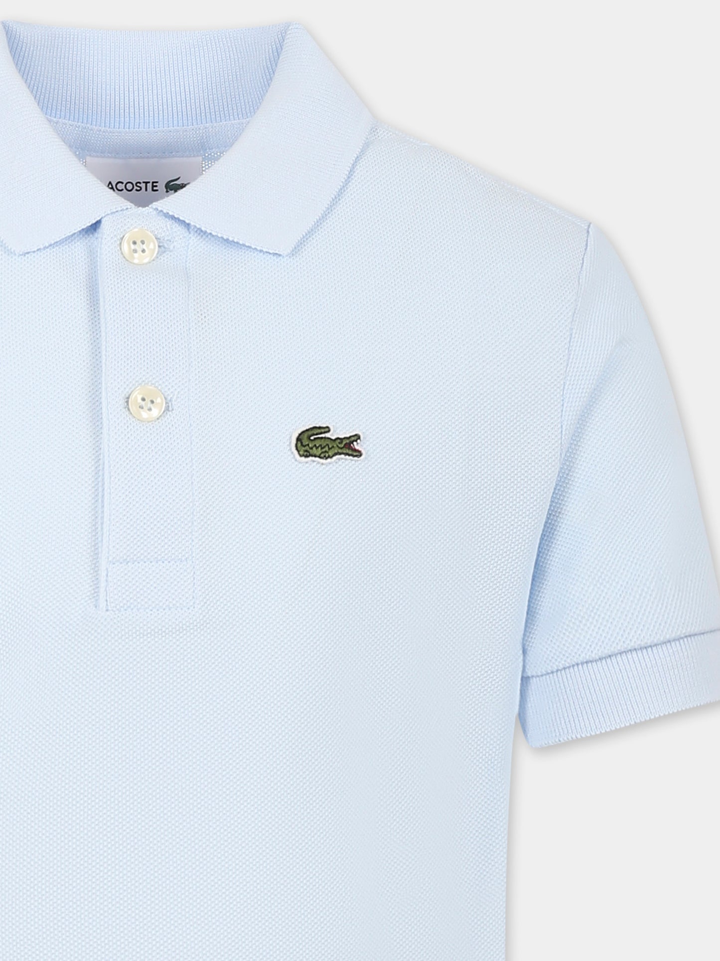 Polo celeste per bambini con coccodrillo,Lacoste,PJ2909 T01