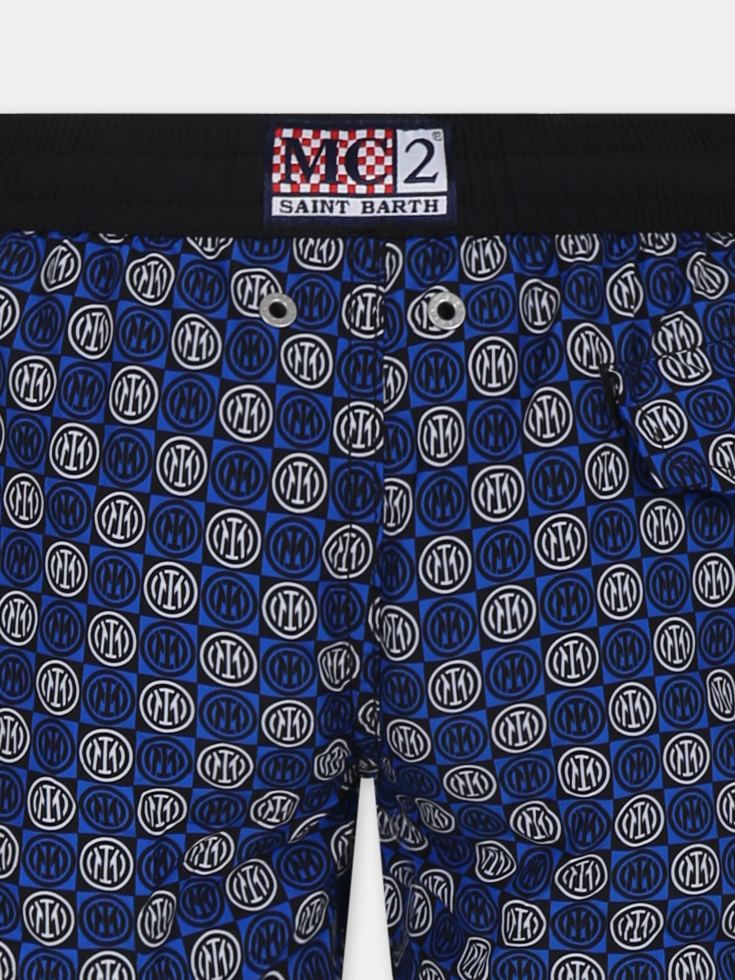 Boxer mare blu per bambino con logo Inter FC all over