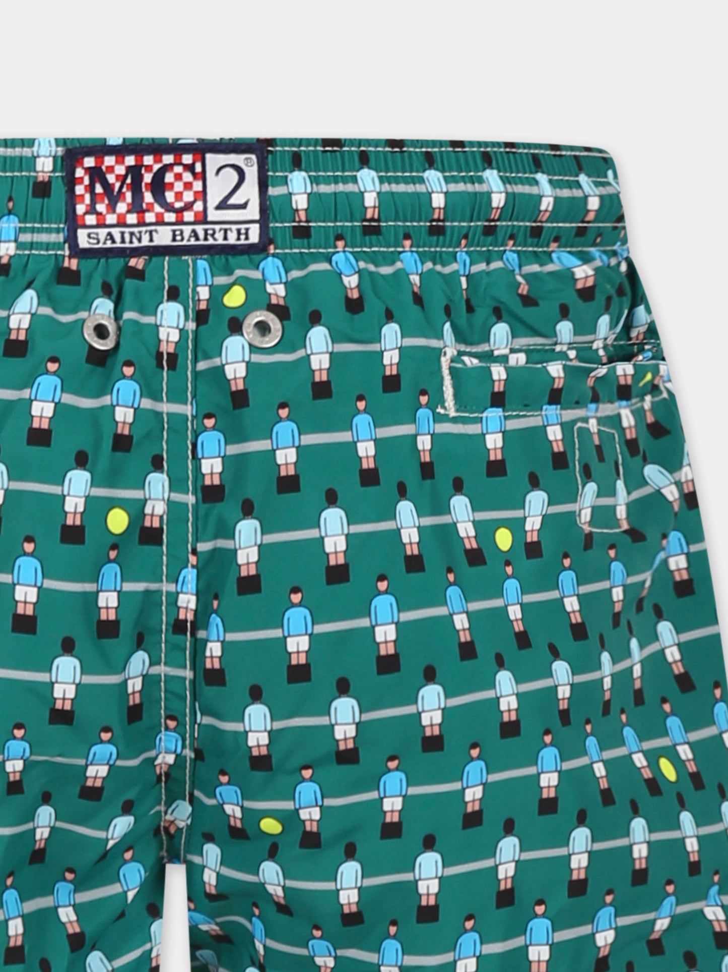 Boxer mare verde per bambino con calcio balilla all over,Mc2 Saint Barth,JEA0004 01717H
