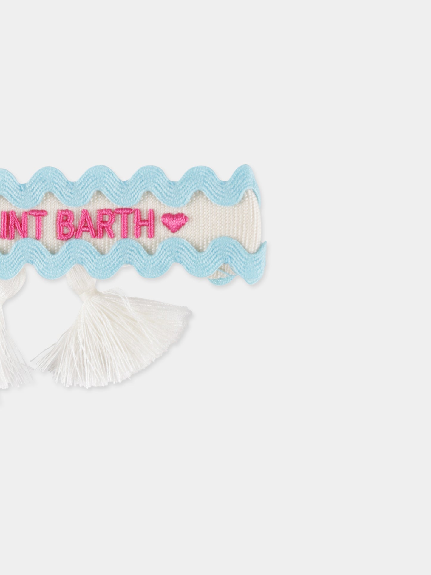 Bracciale bianco per bambina con logo