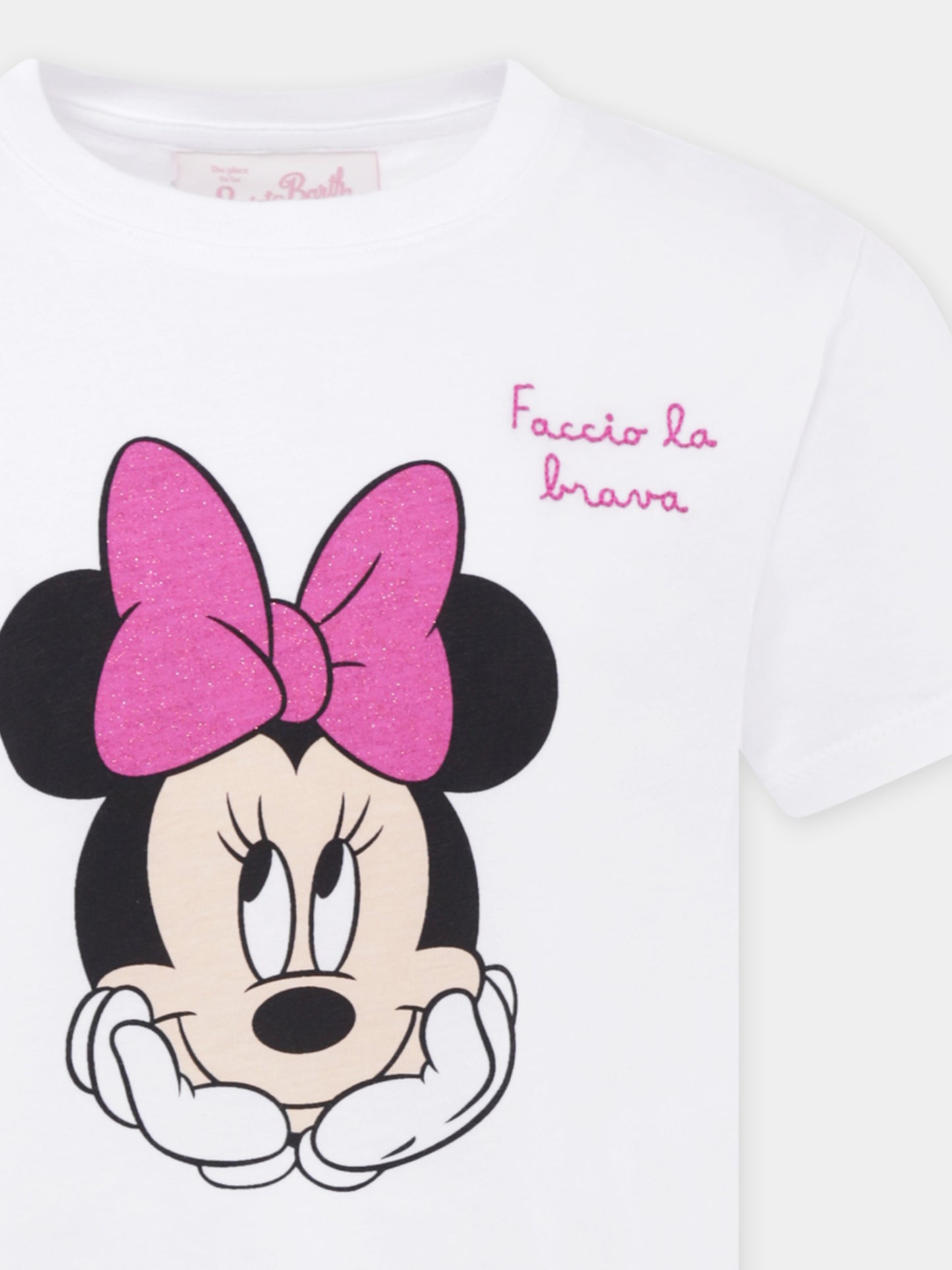 T-shirt bianca per bambina con Minnie,Mc2 Saint Barth,ELLY001 00211H