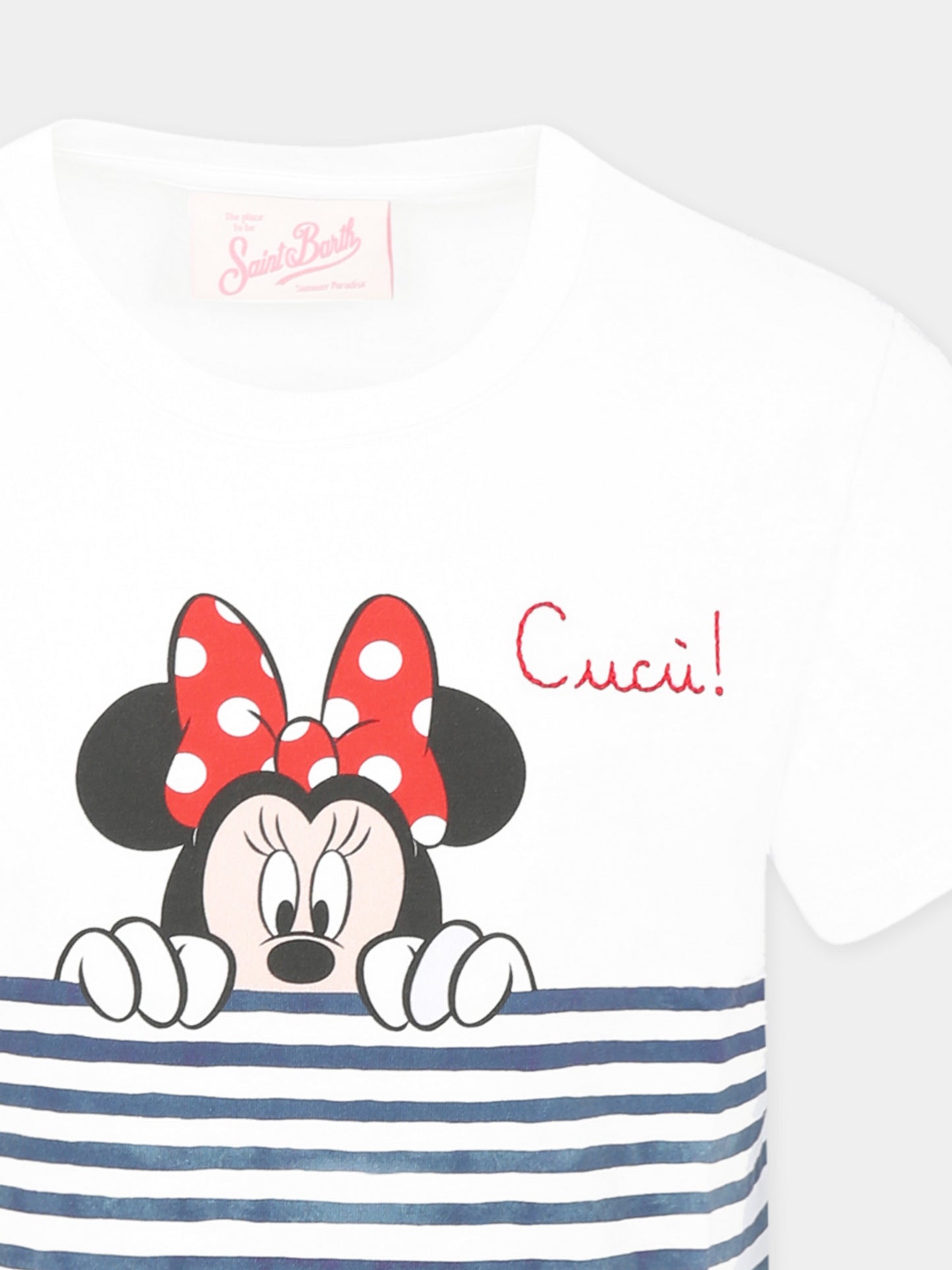 T-shirt bianca per bambina con Minnie,Mc2 Saint Barth,ELLY001 00261H