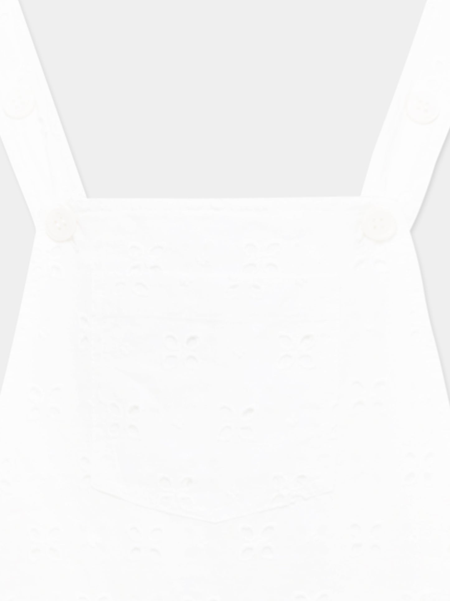 Salopette bianca per bambina con fiori