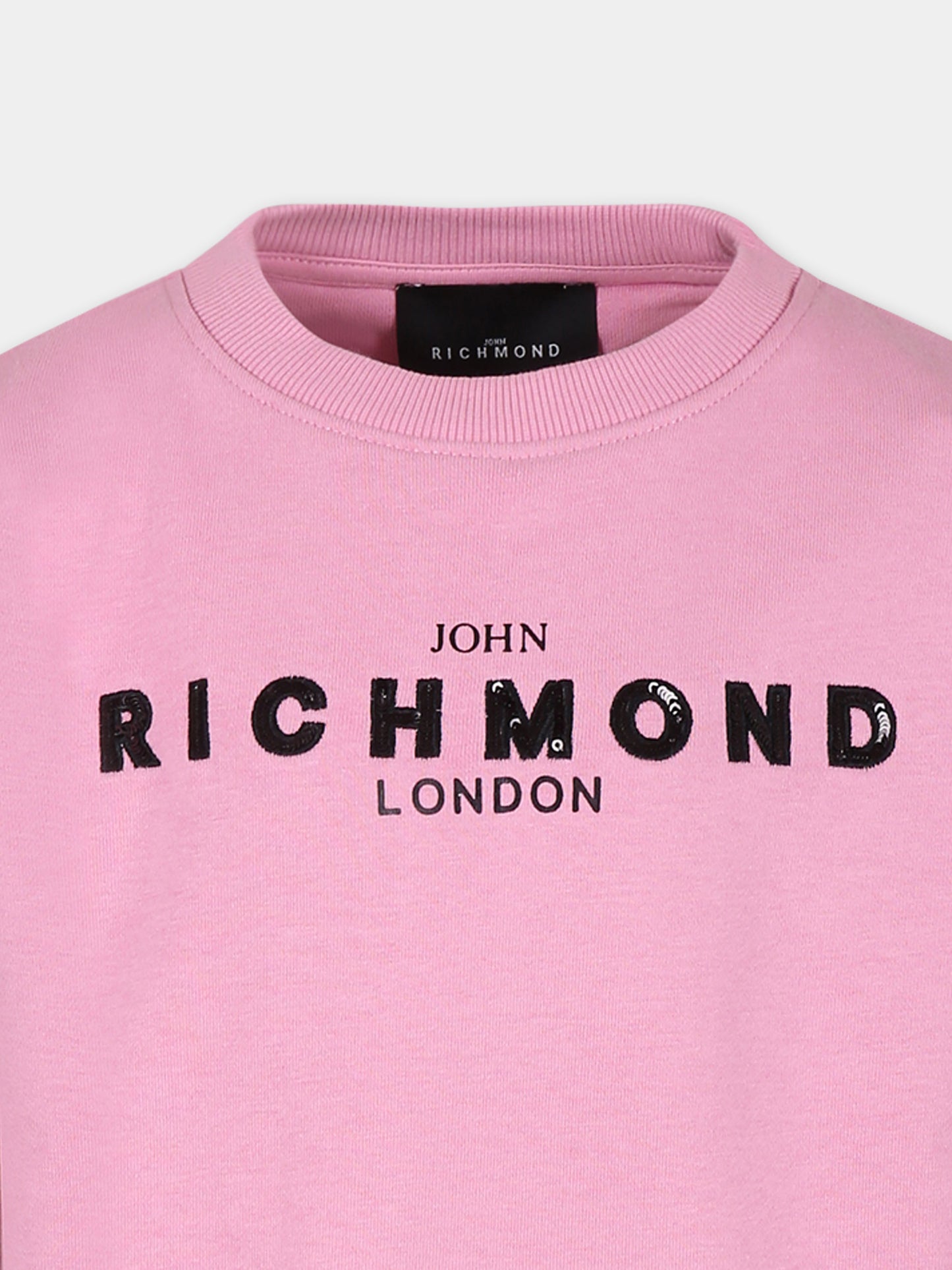 Vestito rosa per bambina con logo