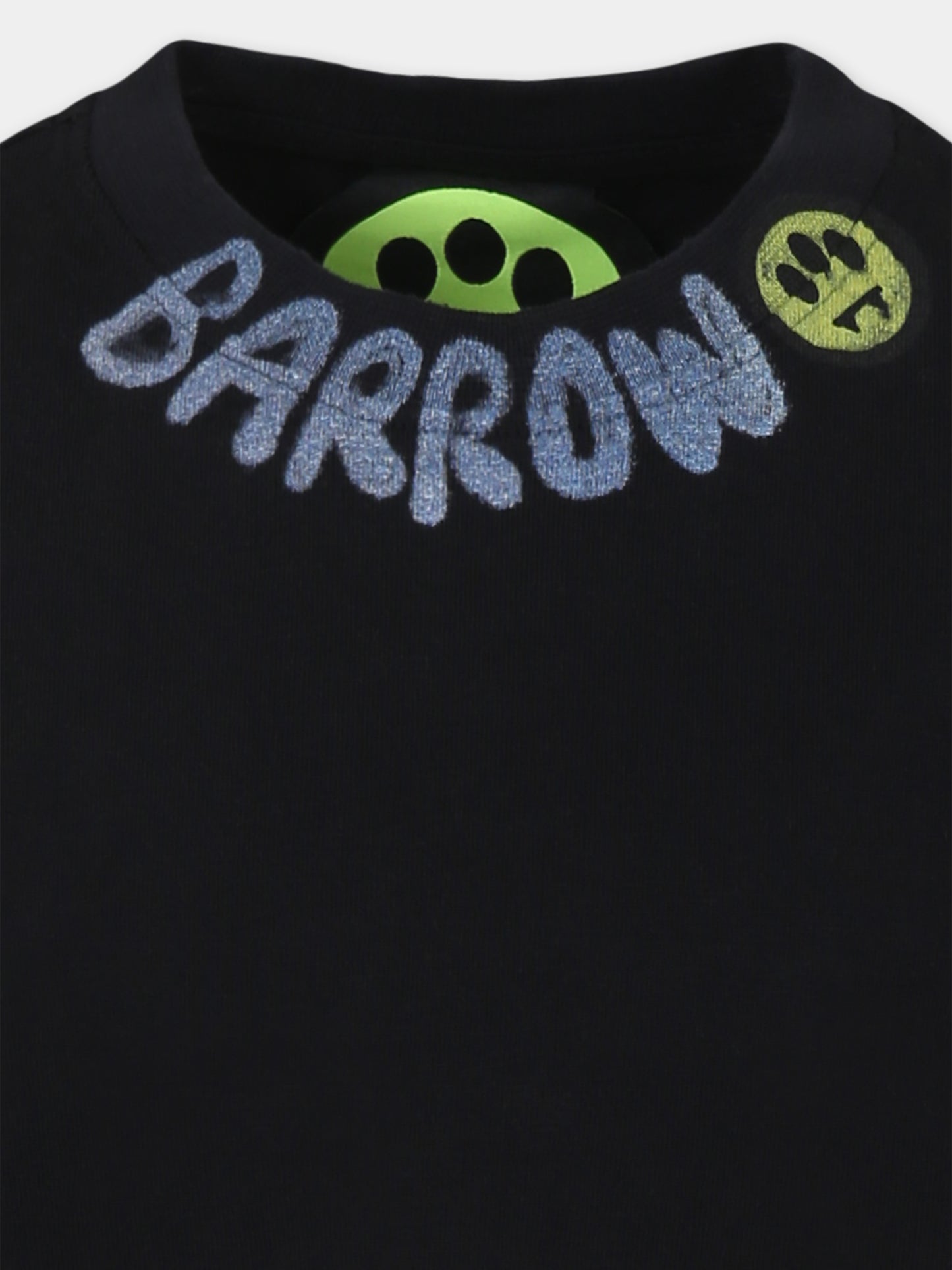 T-shirt nera per bambini con logo