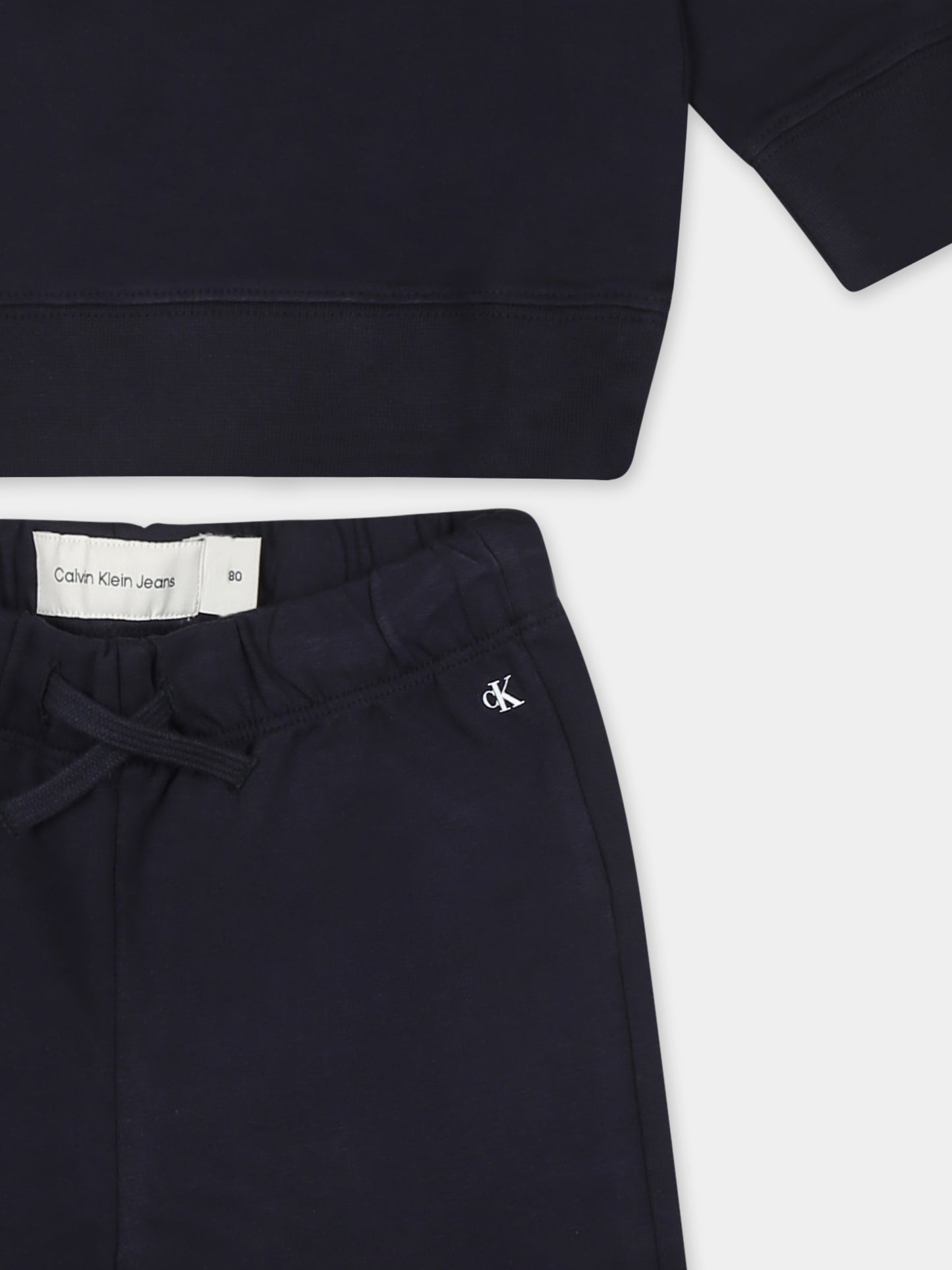 Completo blu per neonato con logo,Calvin Klein Kids,IN0IN00017 CHW