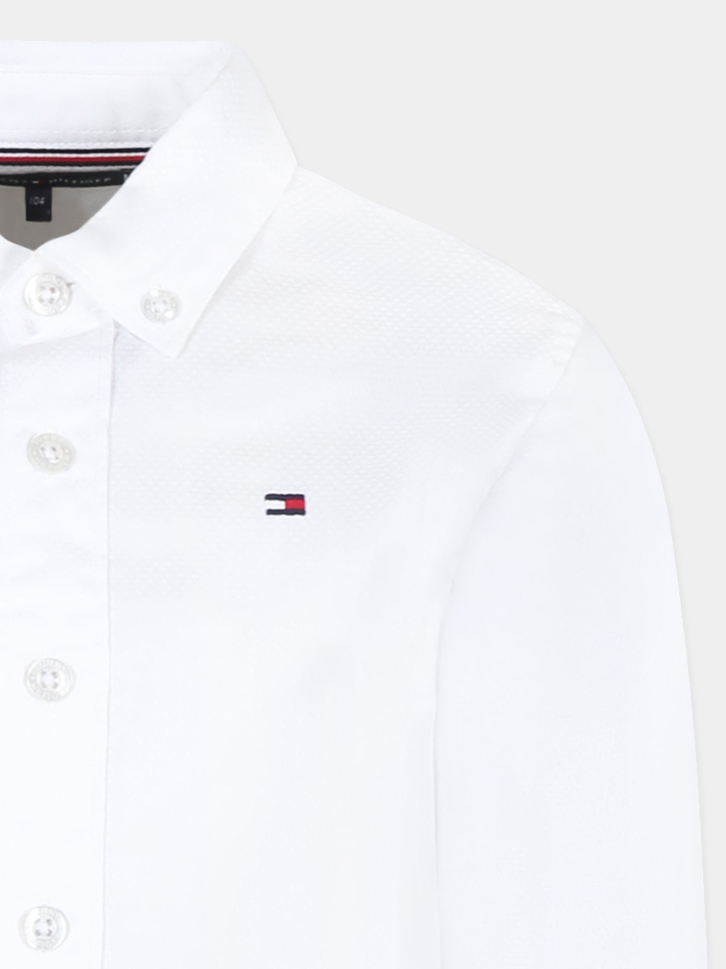 Camicia bianca per bambino con bandierina