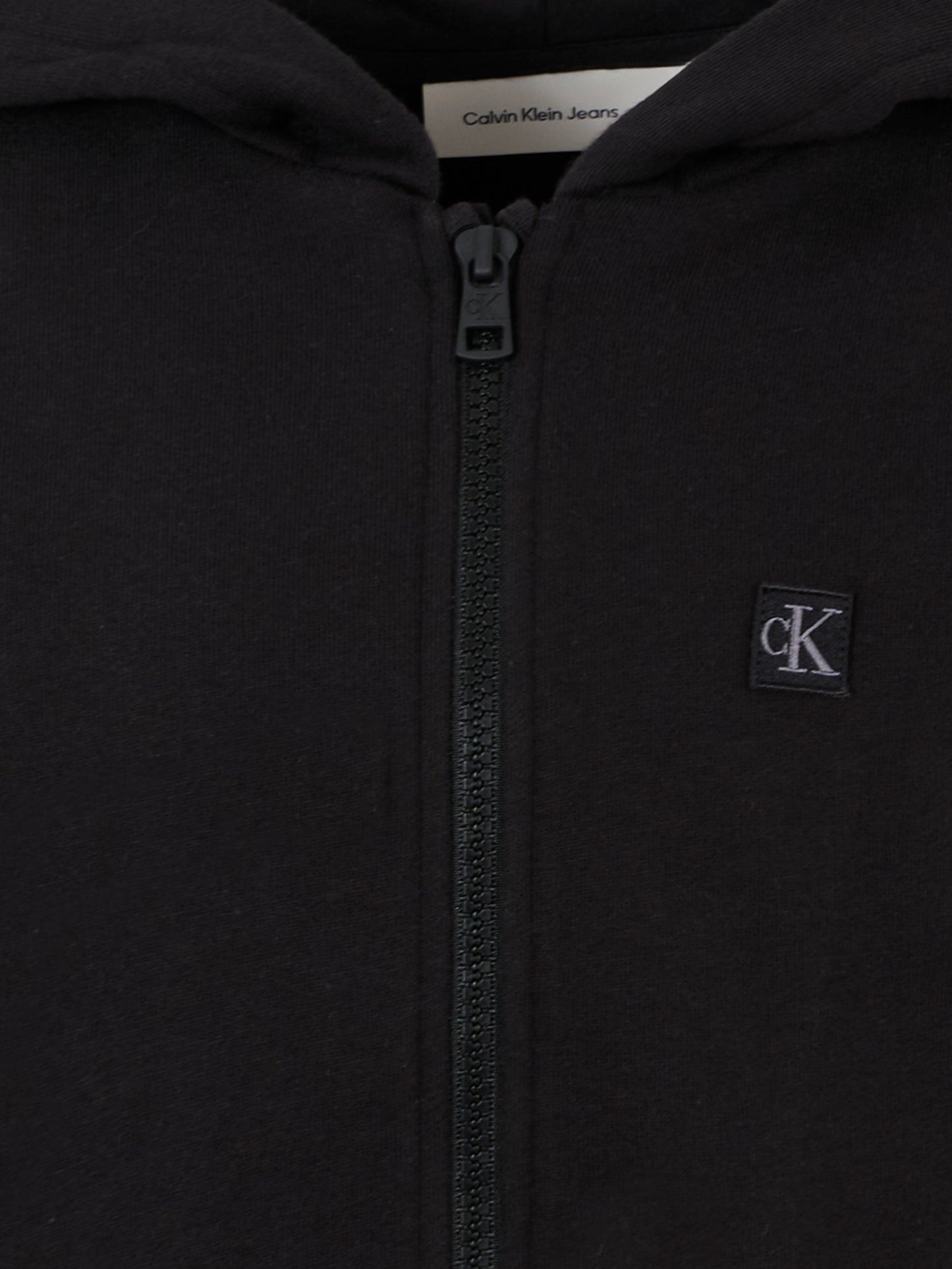 Felpa nera per bambini con patch logato,Calvin Klein Kids,25CCKIU0IU00707 BEH