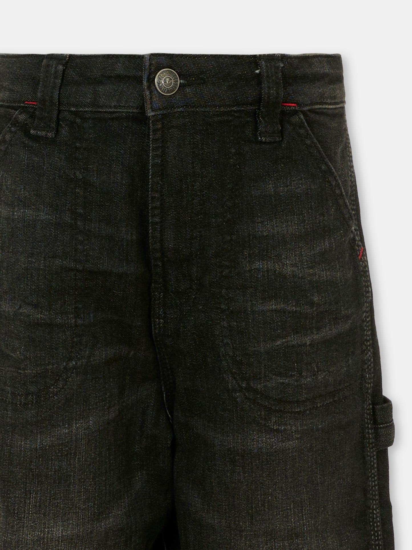Jeans neri per bambino con logo,Diesel,J02361-KXBQQ-K02