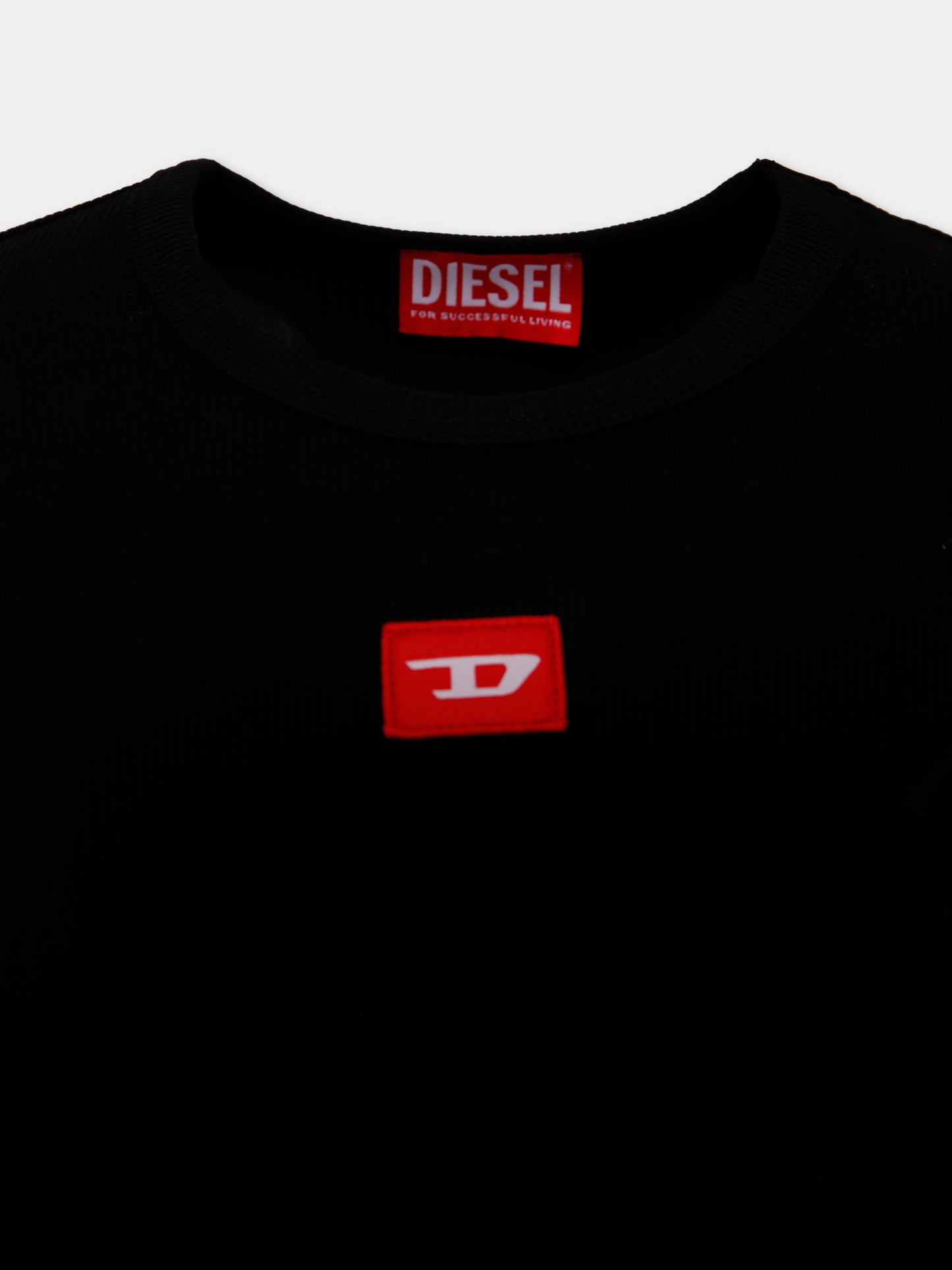 Vestito nero per bambina con logo,Diesel,J02454-KYAZY-K900