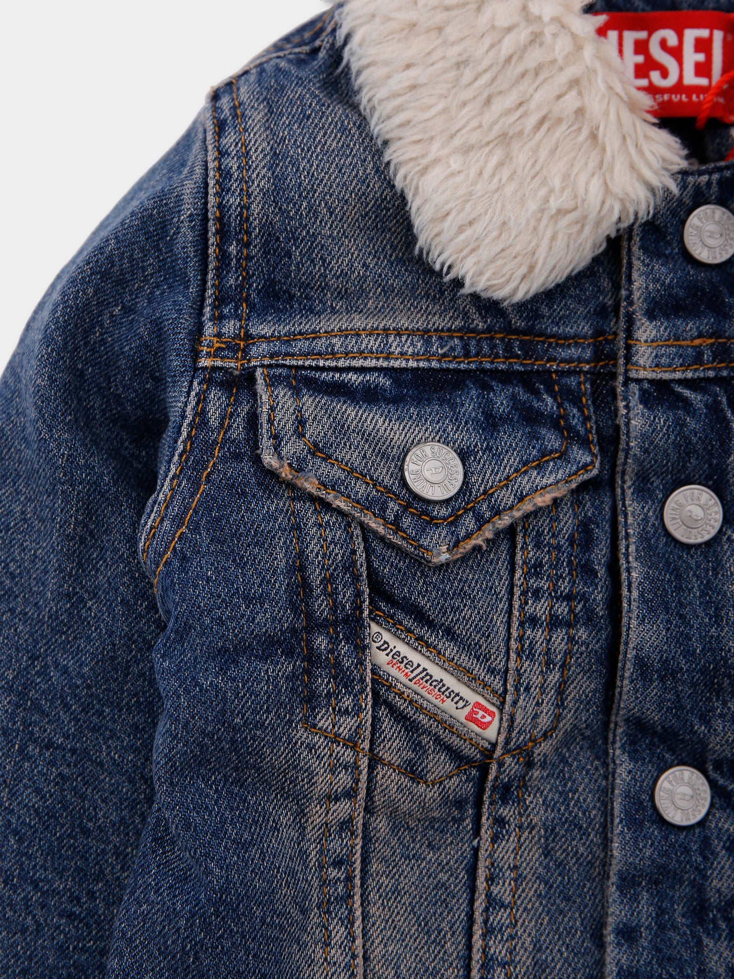 Giubbotto di jeans denim per neonato con logo,Diesel,K00559-KXBQC-K01