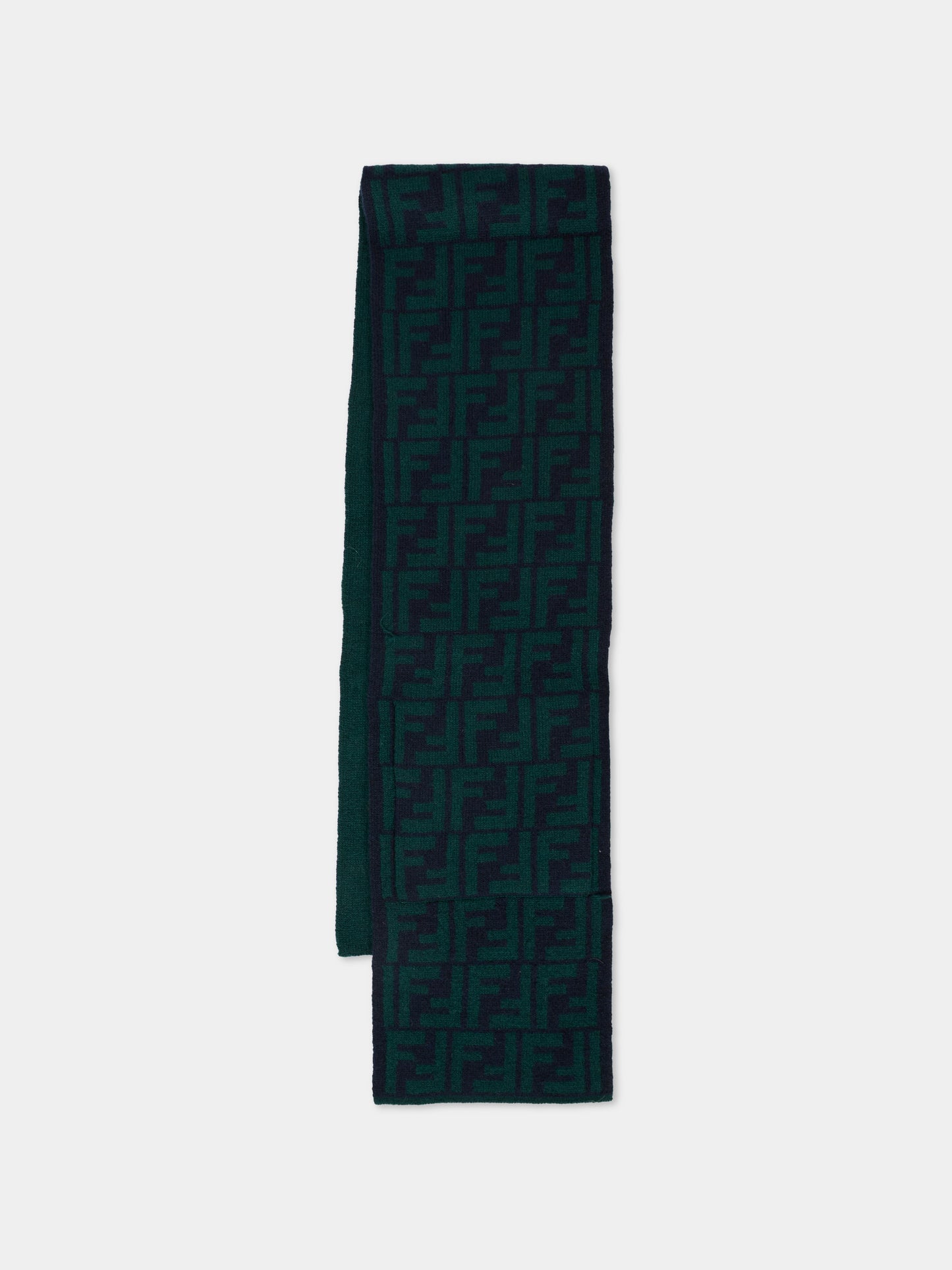 Sciarpa verde per neonati con FF,Fendi Kids,BUQ011 AV7B F0L5W