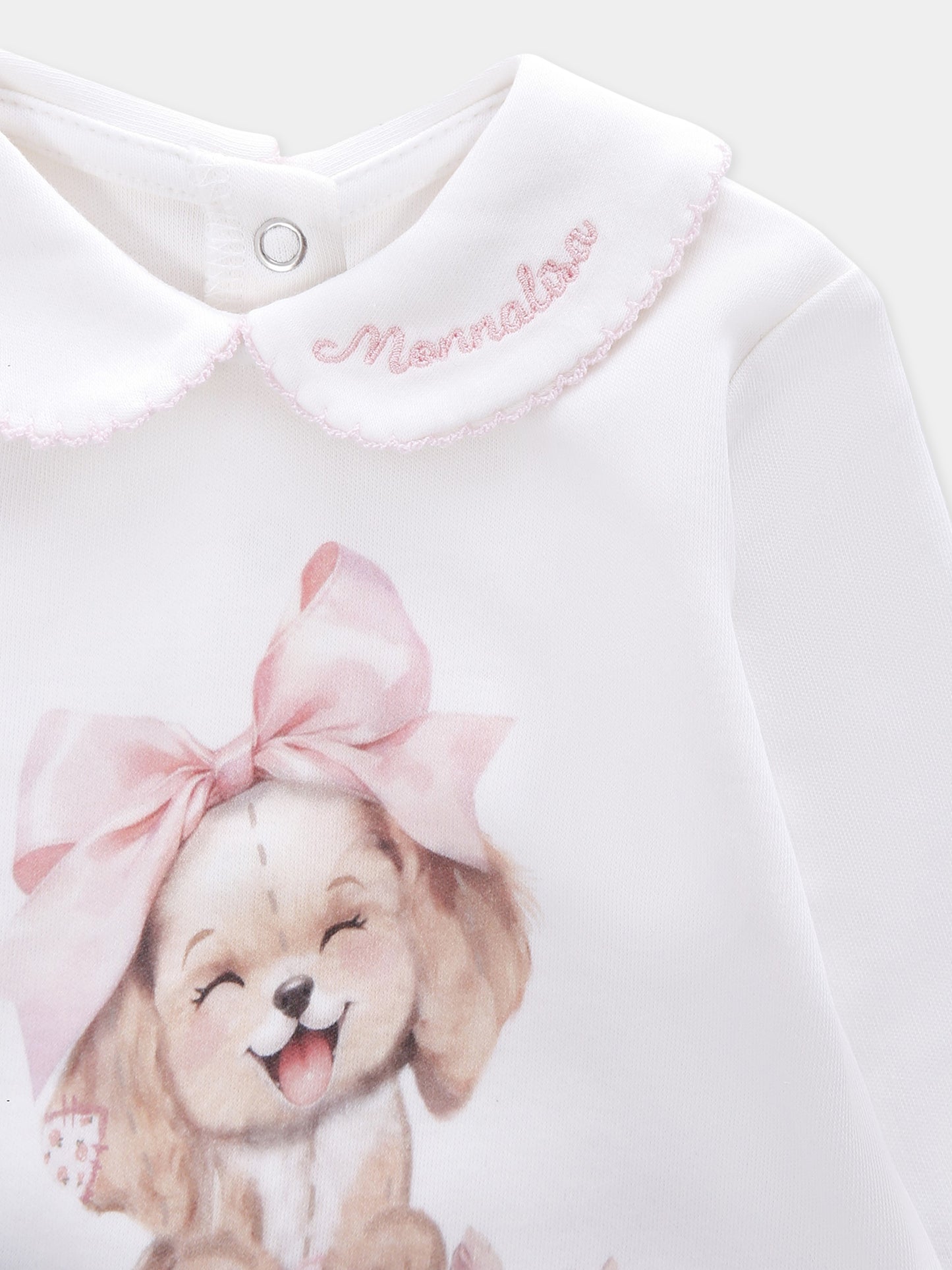 Tutina rosa per neonata con cane,Monnalisa,35F203 6000 0191