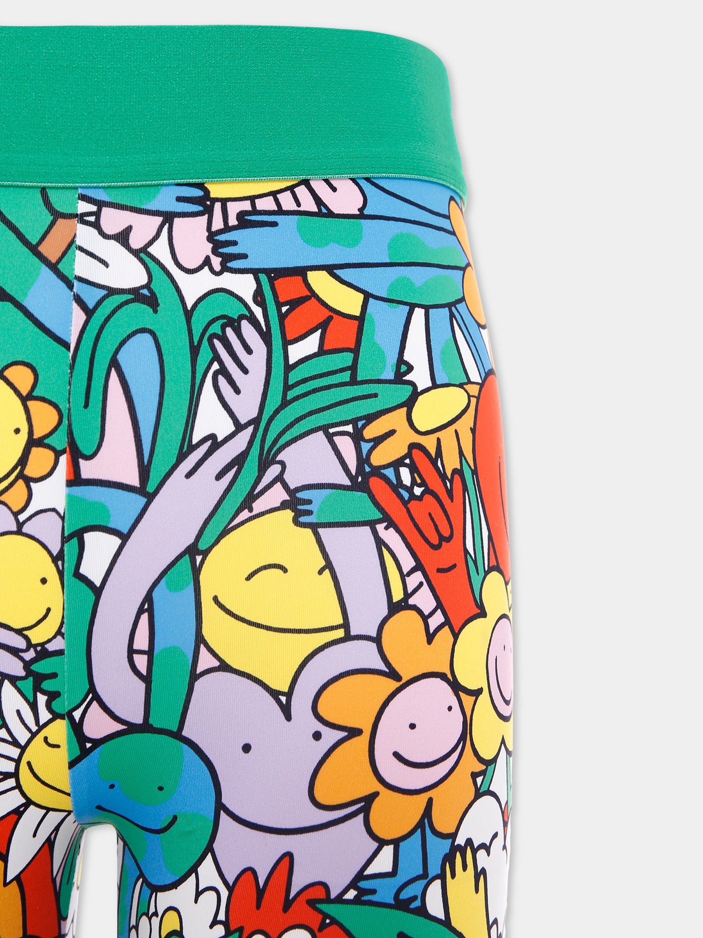 Leggings multicolor per bambina con stampa colorata,Stella Mccartney Kids,TX6A30 Z3046 999MC