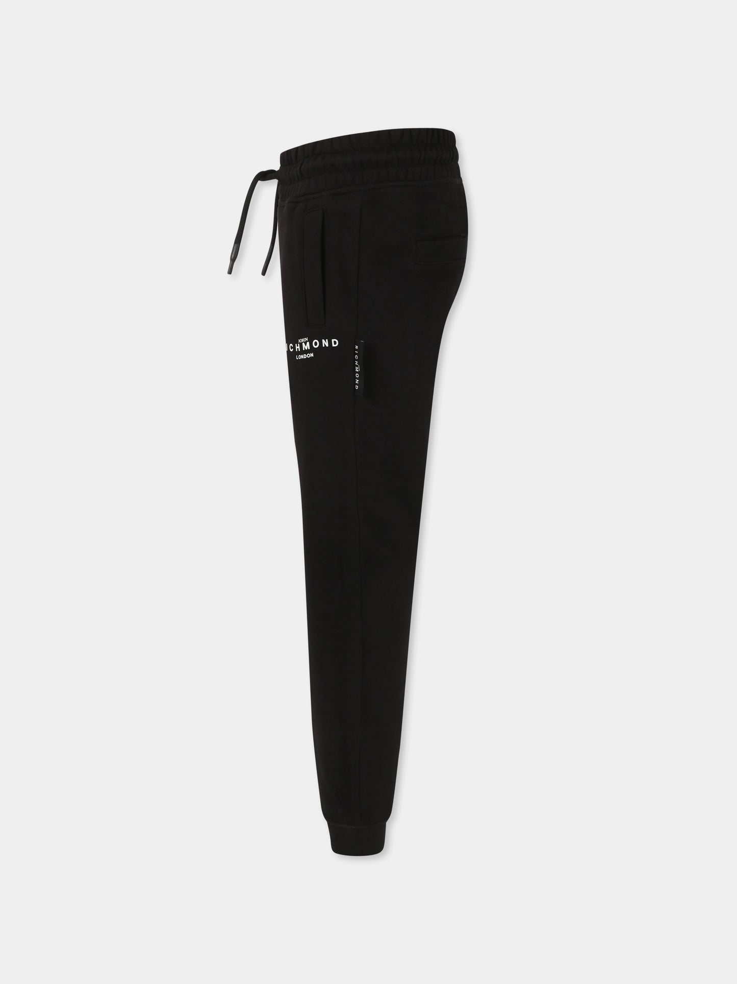 Pantaloni neri per bambino con logo,Richmond,RBP25006PA BLACK