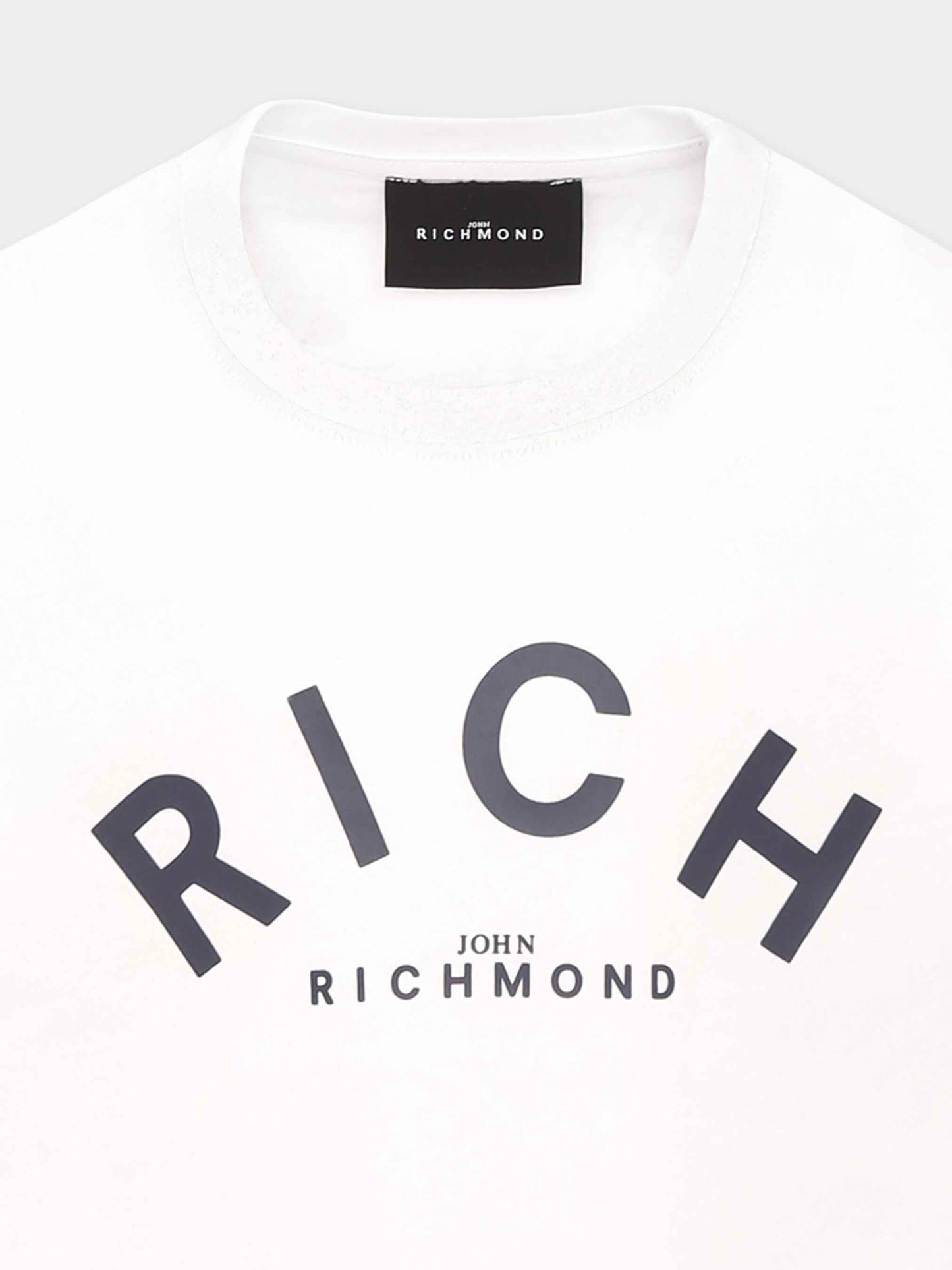 T-shirt bianca per bambino con logo,Richmond,RBP25111TS WHITE