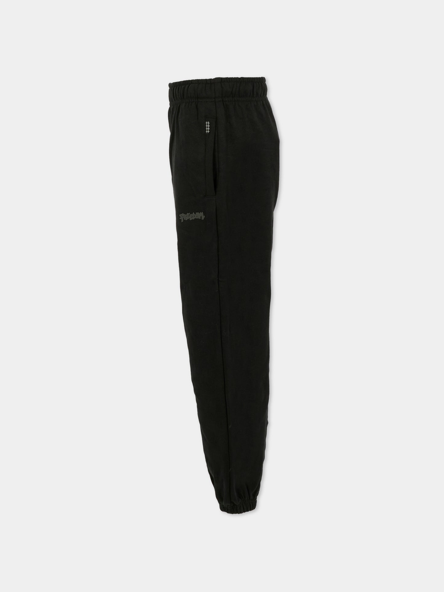 Pantaloni Adan nero per bambini con scritta,Molo,1W25I202 0099