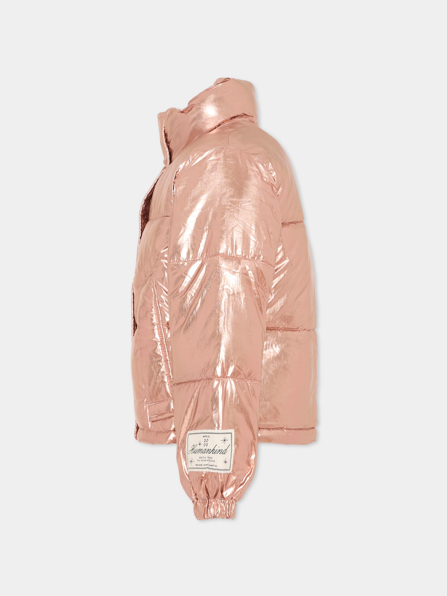 Piumino Hansine rosa per bambina con logo,Molo,5W25M322 5399