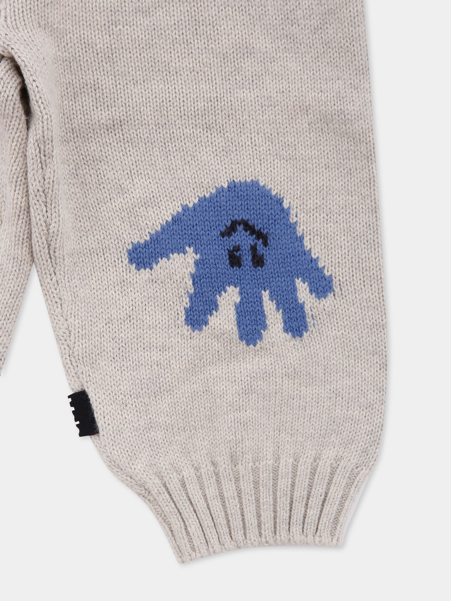 Pantaloni Sol beige per neonati con mani,Molo,6W25I206 9618