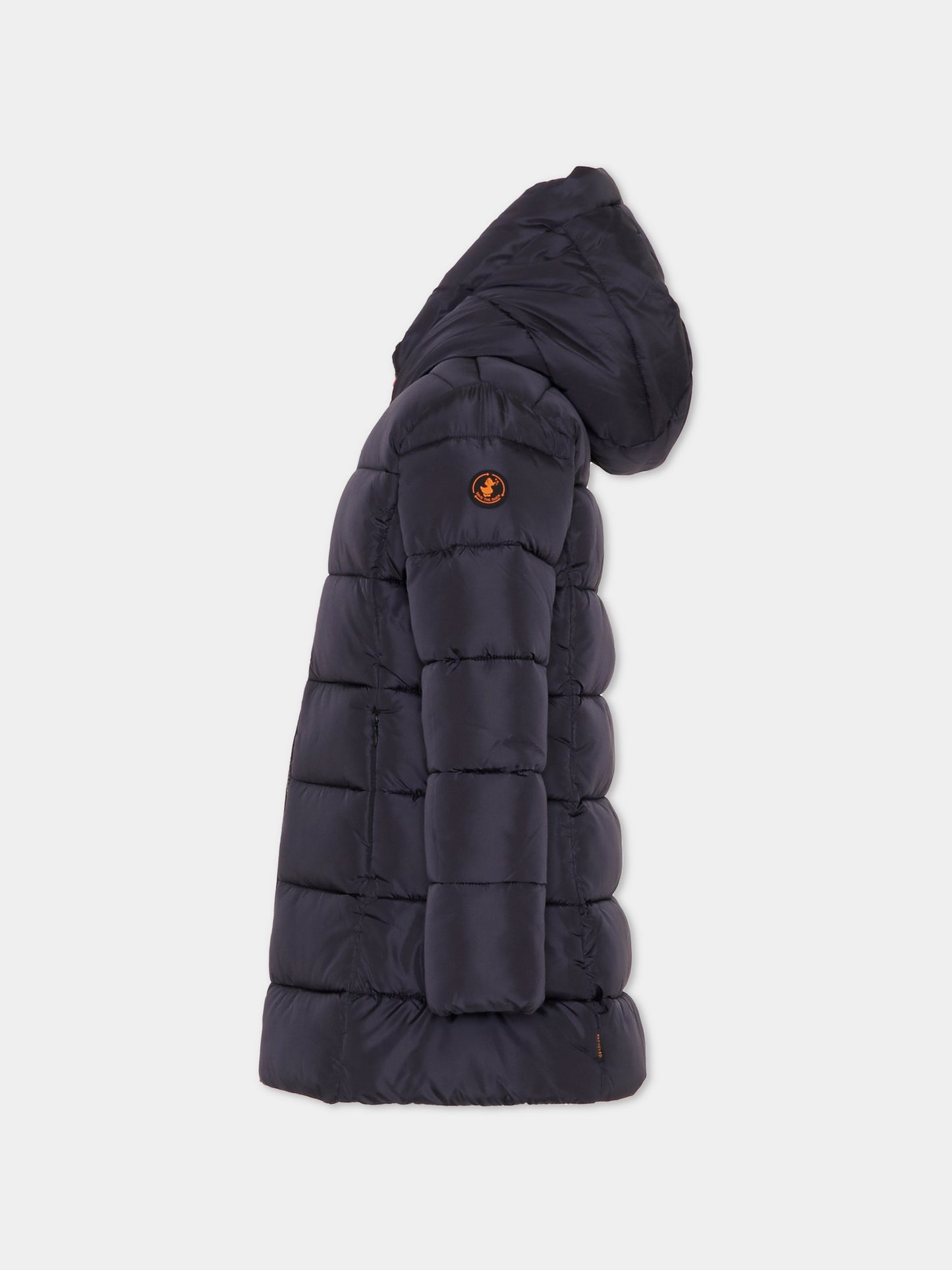 Piumino Ginny blu per bambina con logo,Save The Duck Kids,J43110G MEGA21 10000