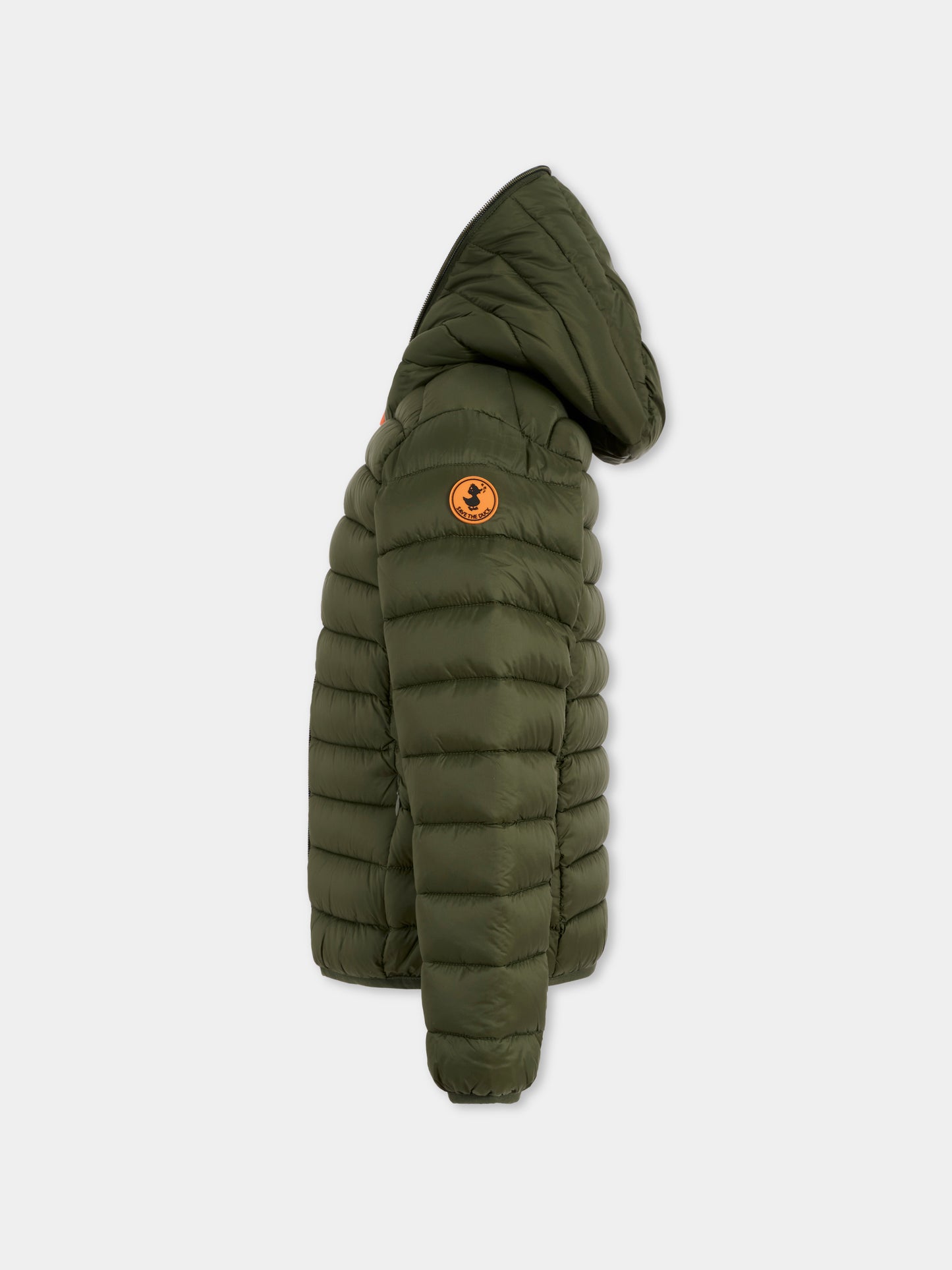 Piumino Dony verde per bambino con logo,Save The Duck Kids,J30650B GIGA21 50071