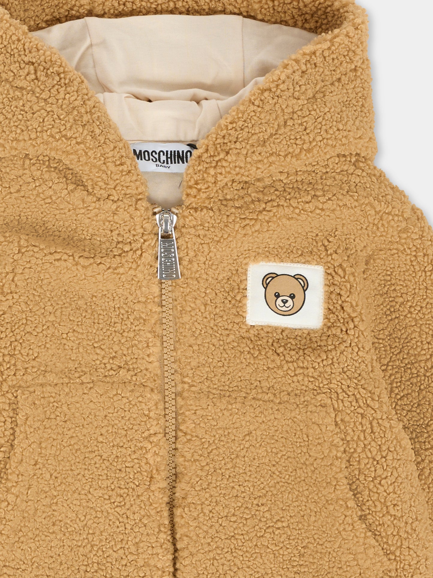 Ecopelliccia marrone per neoanti con Teddy Bear,Moschino Kids,MUA008 LIA00 20351