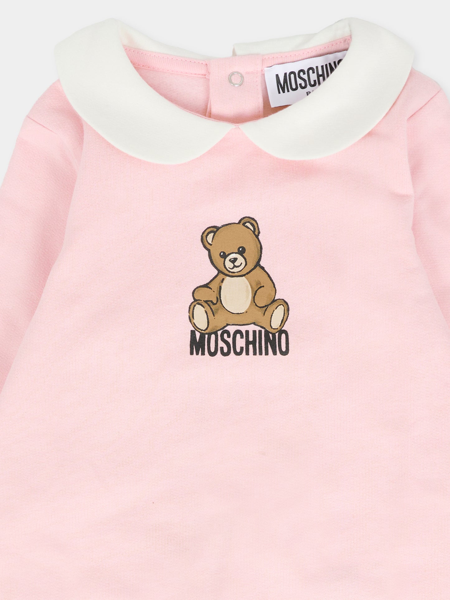 Tutina rosa per neonata con Teddy Bear,Moschino Kids,MUT04I LCA40 50209