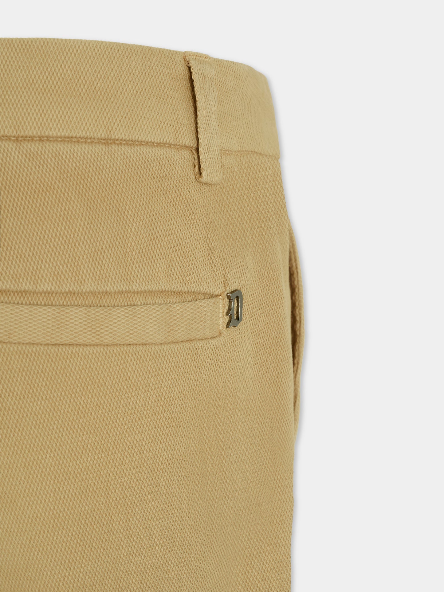 Pantaloni beige per bambino con logo