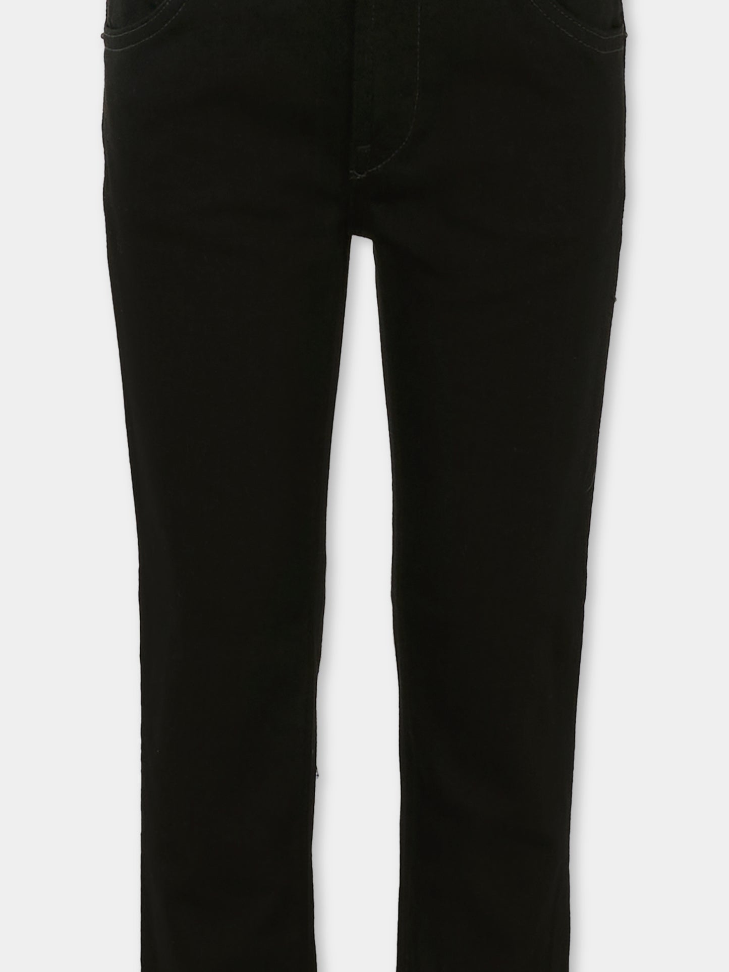 Pantaloni neri per bambino con logo,Dondup Kids,DMPA164 C DS039 N000