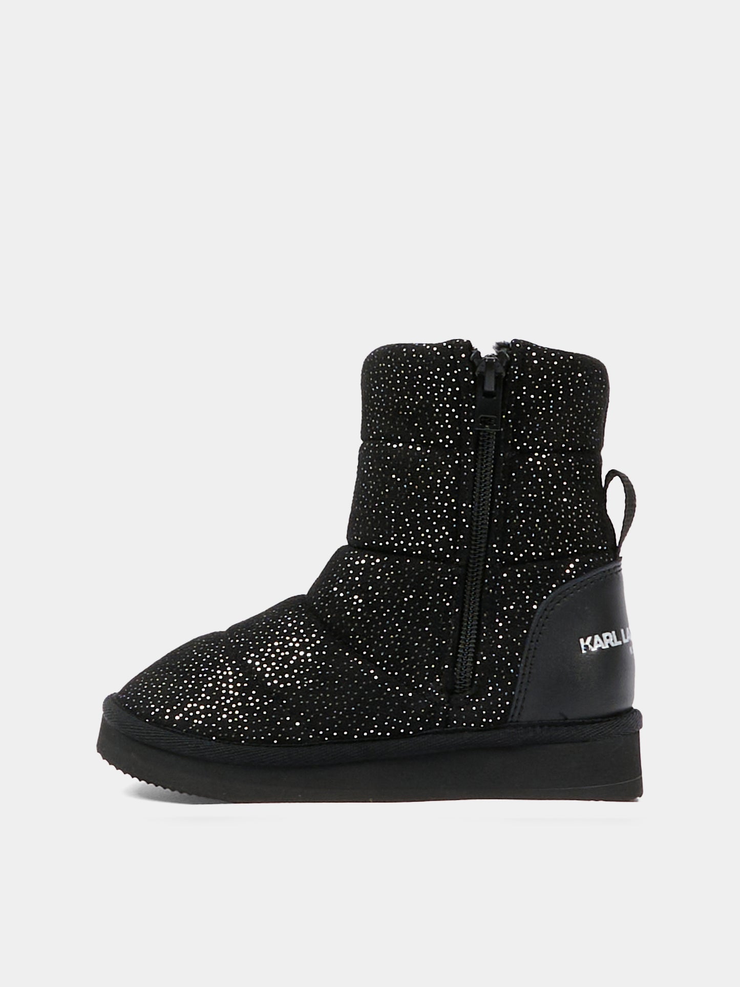 Stivali da neve neri per bambina con logo,Karl Lagerfeld Kids,Z30992 09B