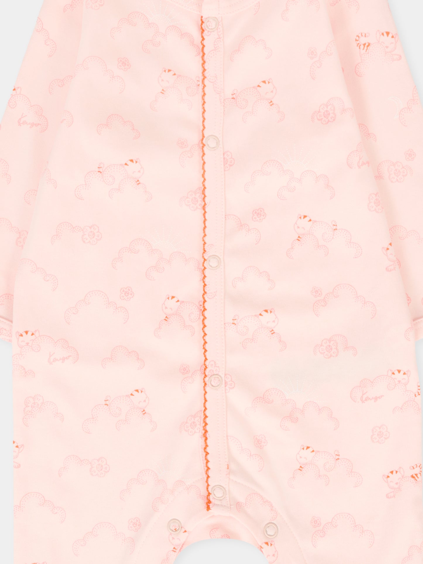 Tutina rosa per neonata con stampa all over,Kenzo Kids,K61240 46T