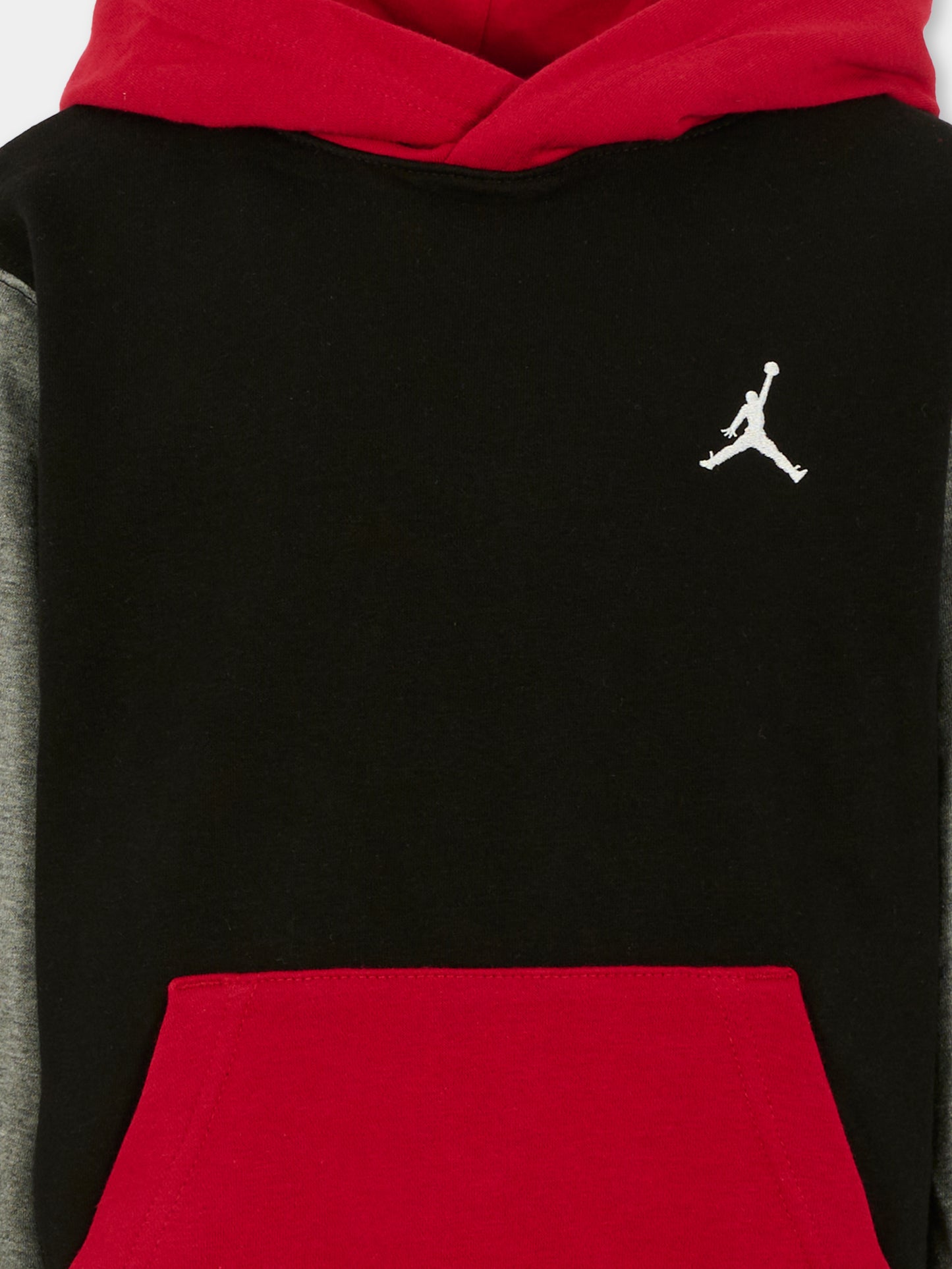 Felpa nera per bambino con jumpman,Jordan,95F121 KR5