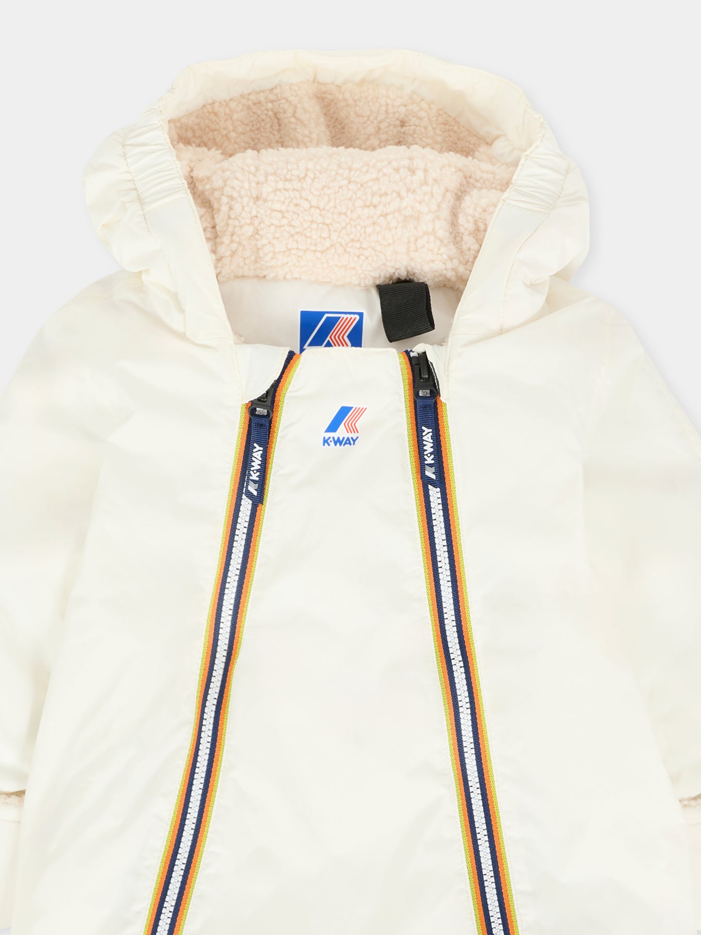 Piumino bianco Snotty Orsetto per neonati con logo,K-way,K8134PW X42