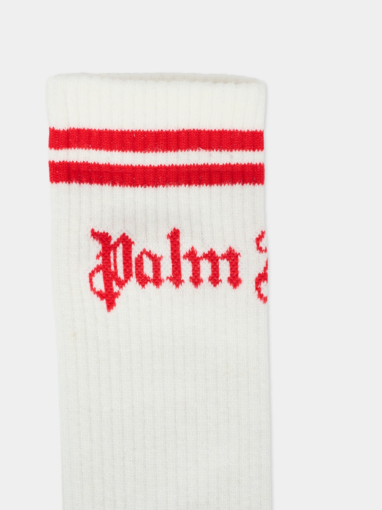 Calze bianche per bambini con logo,Palm Angels,PBRA005F25KNI0010325