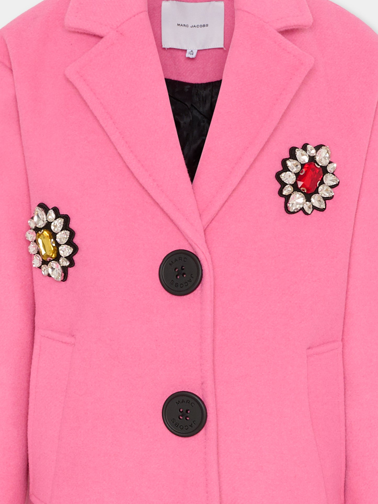 Cappotto rosa per bambina con pietre,Marc Jacobs,W60565 490