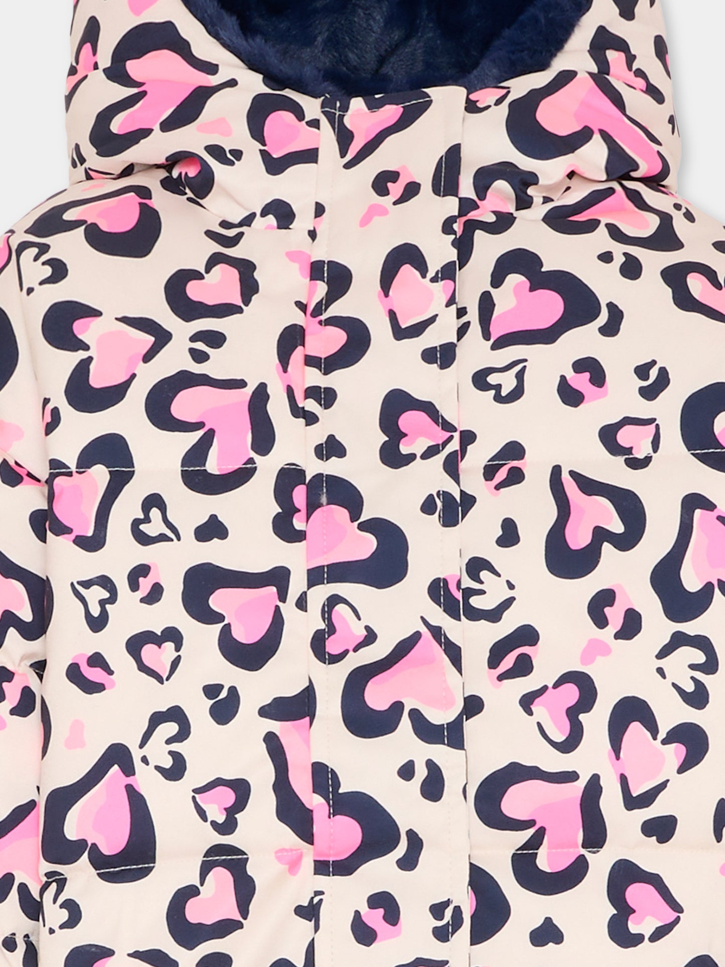 Pimino rosa reversibile per bambina con stampa cuori,Billieblush,U21355 47V