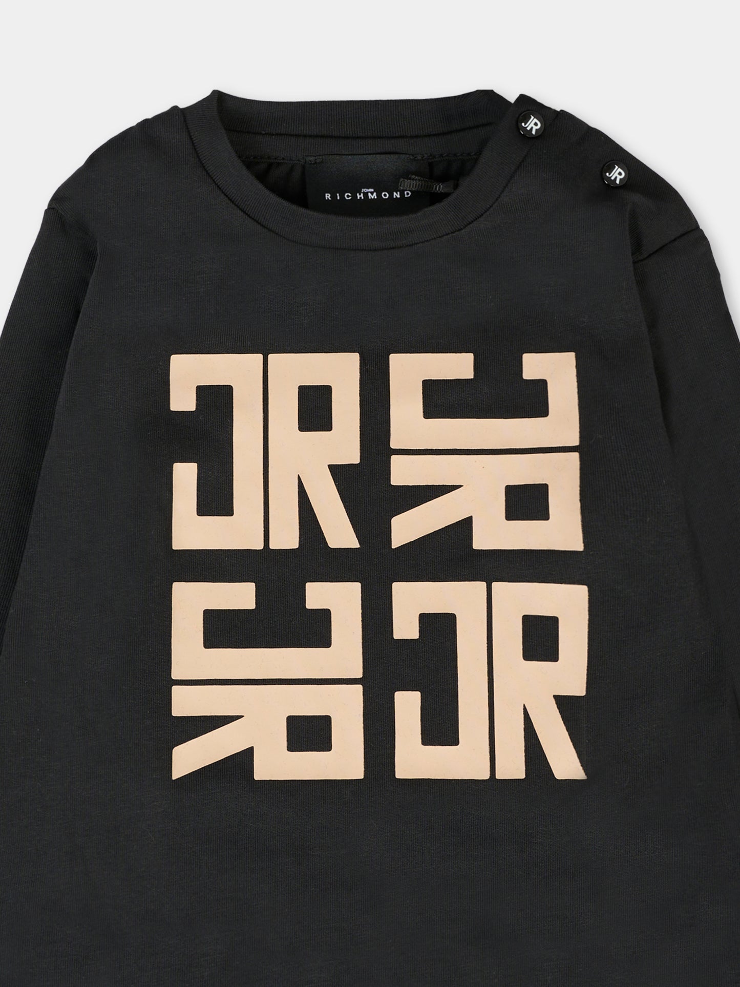 T-shirt nera per neonati con logo,Richmond,RIA25060TS BLACK