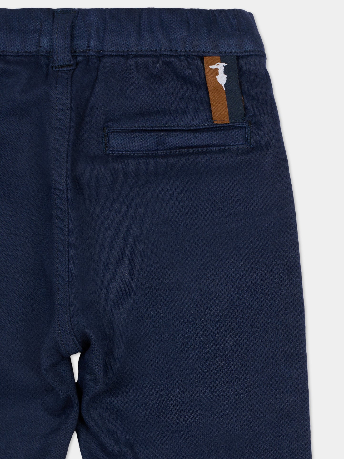 Pantaloni blu per neonato con patch,Trussardi Junior,TIA25087PA PEACOAT