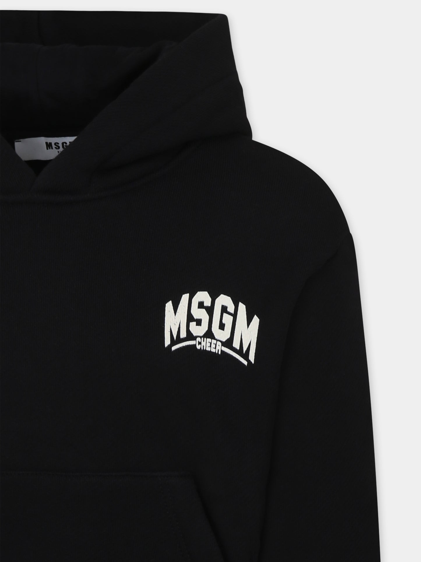 Felpa nera per bambino con logo,Msgm Kids,F4MSJBHS226 110