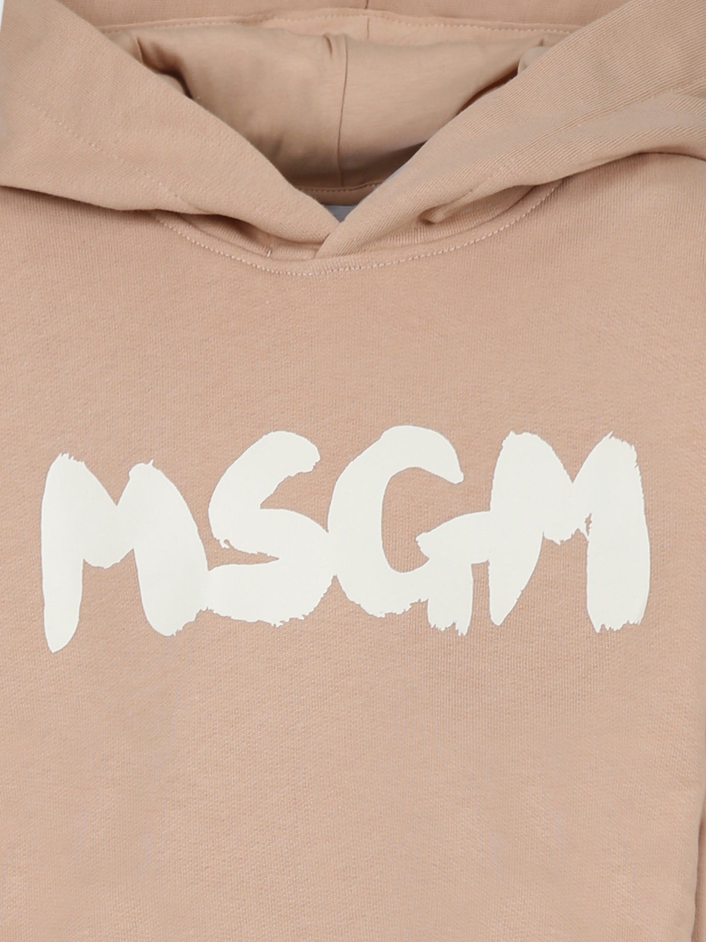 Felpa beige per bambini con logo,Msgm Kids,F4MSJUHS057 015
