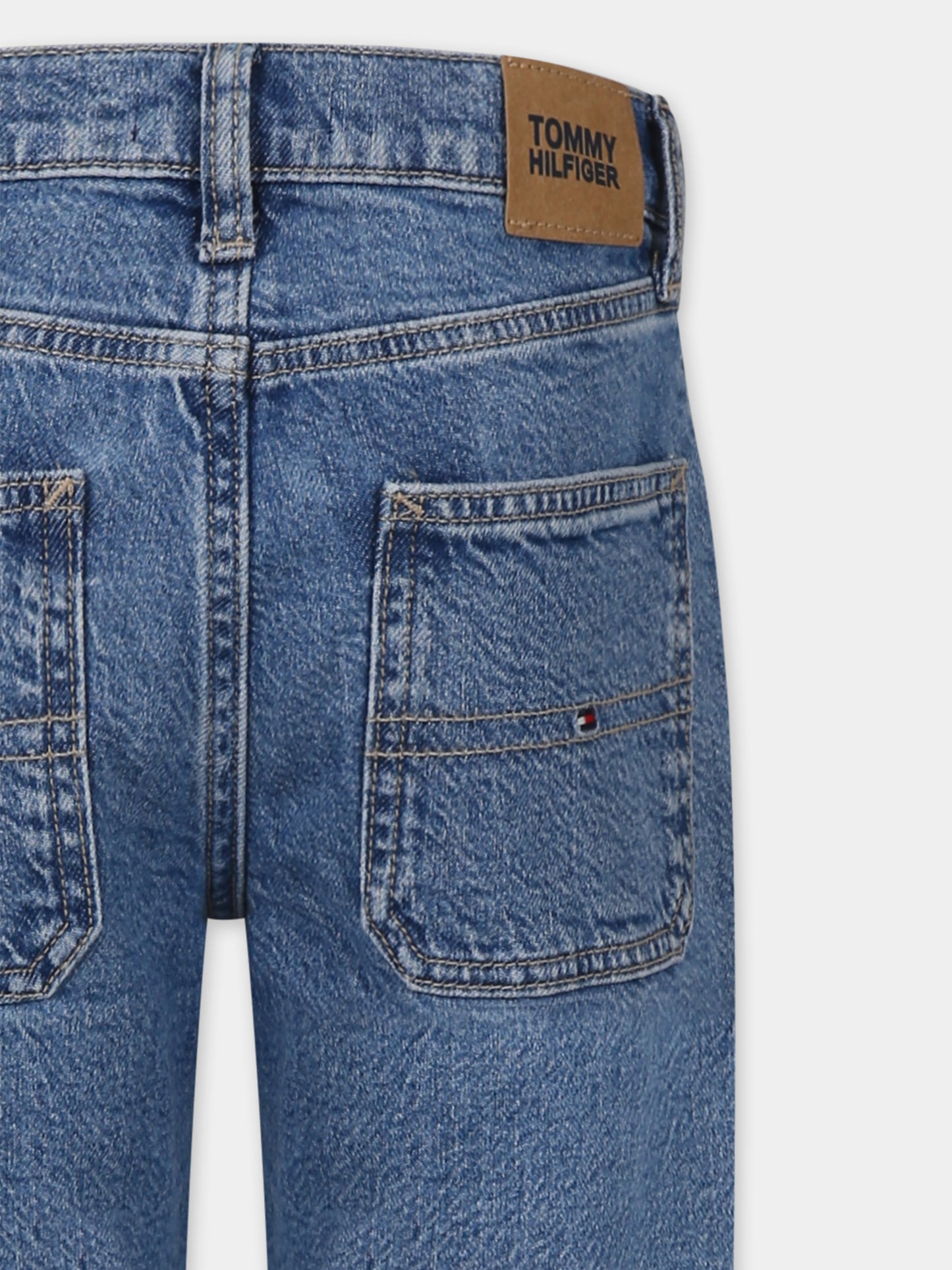 Jeans denim per bambino con bandierina,Tommy Hilfiger Junior,KB0KB09040 1A5