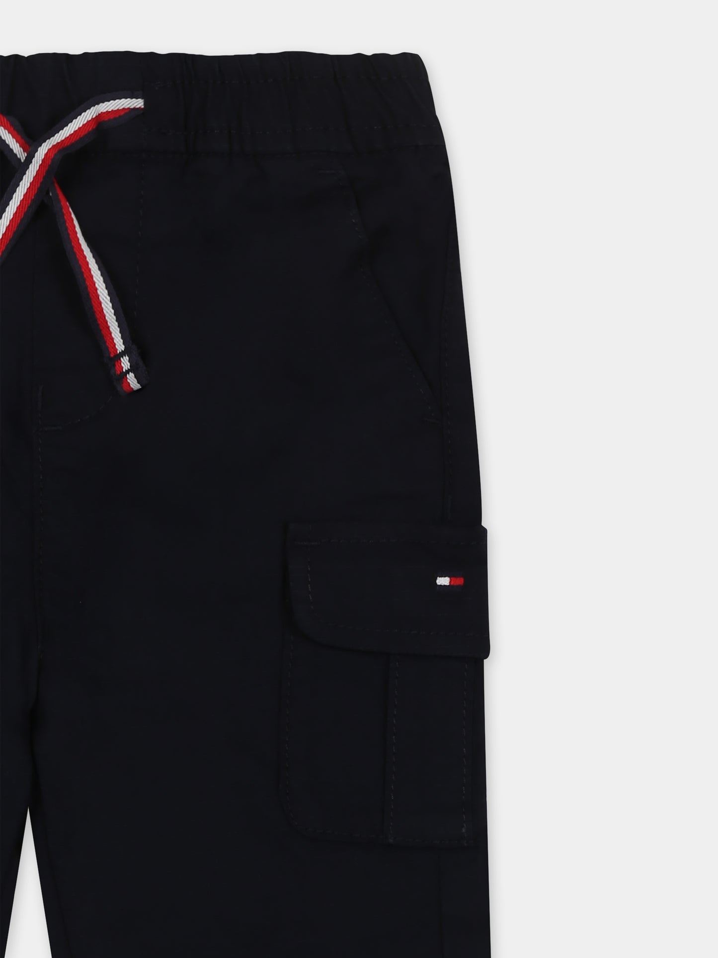 Pantaloni blu per neonato con bandierina,Tommy Hilfiger Junior,KN0KN01840 DW5