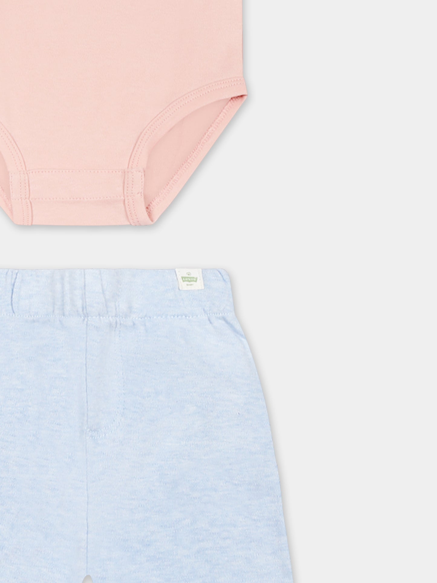 Completo rosa per neonata con logo