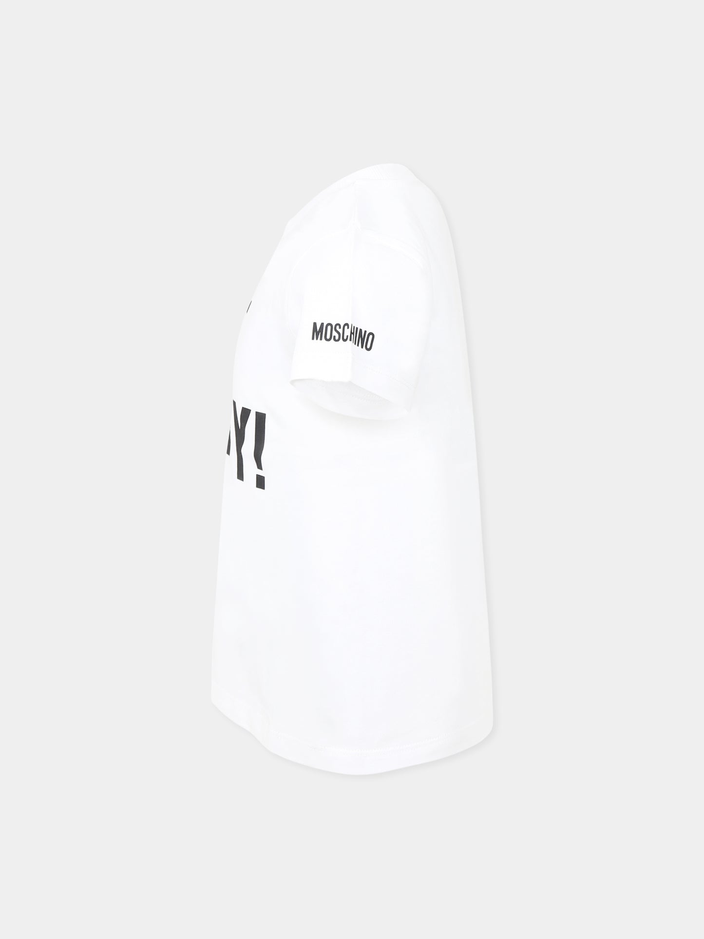 T-shirt bianca per bambina con scritta