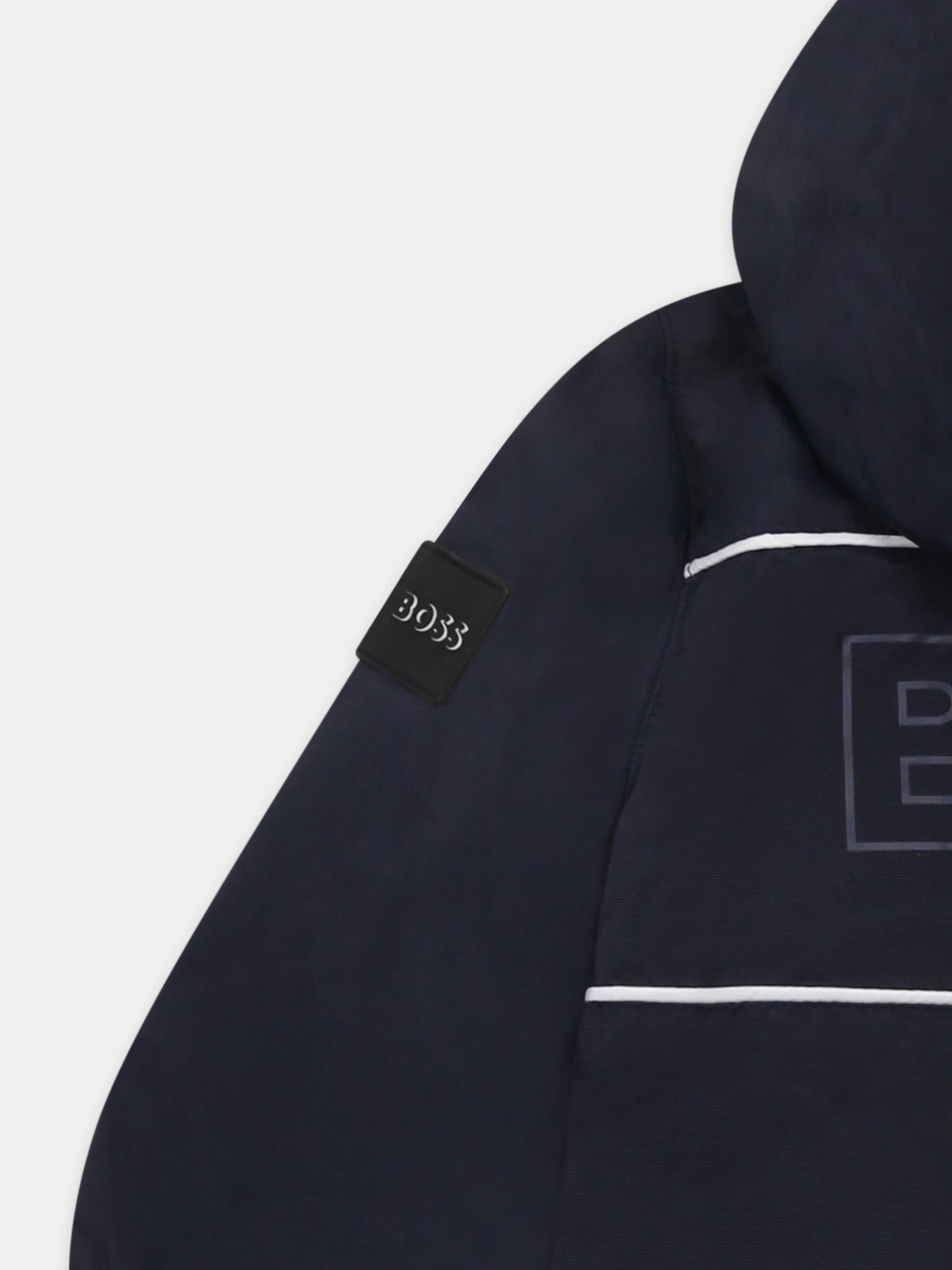 Giacca a vento blu per neonato con logo,Boss,J50620 849