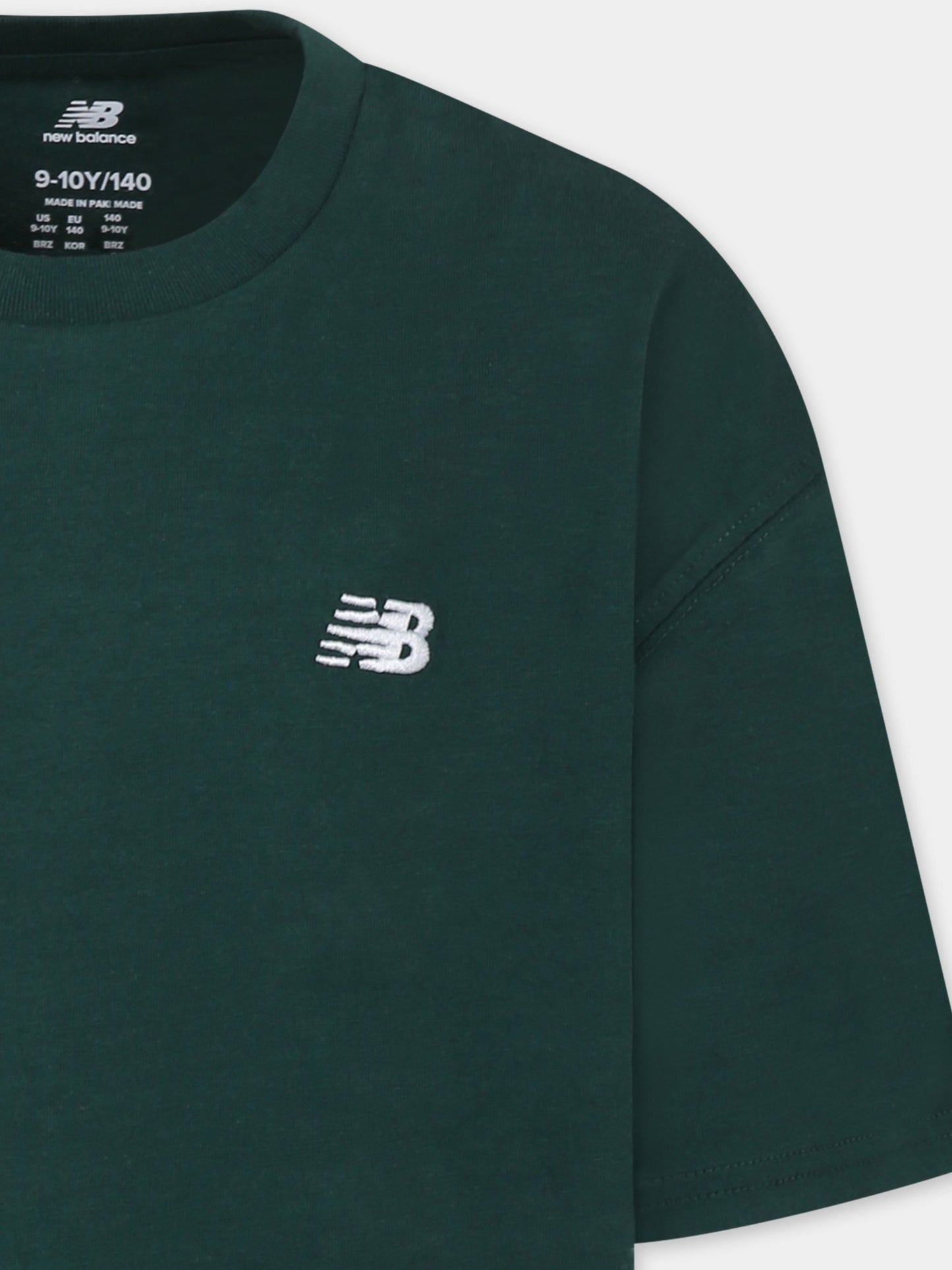 T-shirt verde per bambino con logo