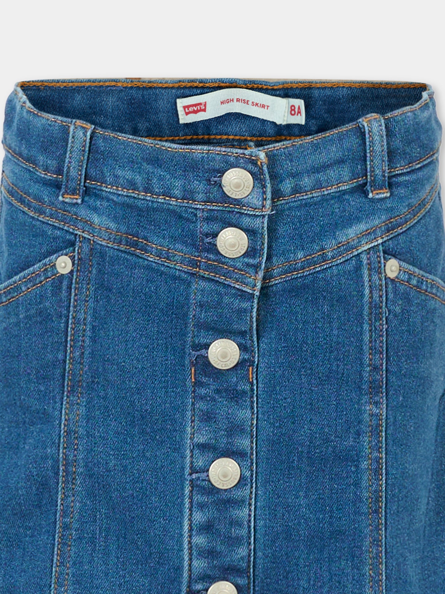 Gonna blu per bambina con logo,Levi's Kids,EN580 MFK