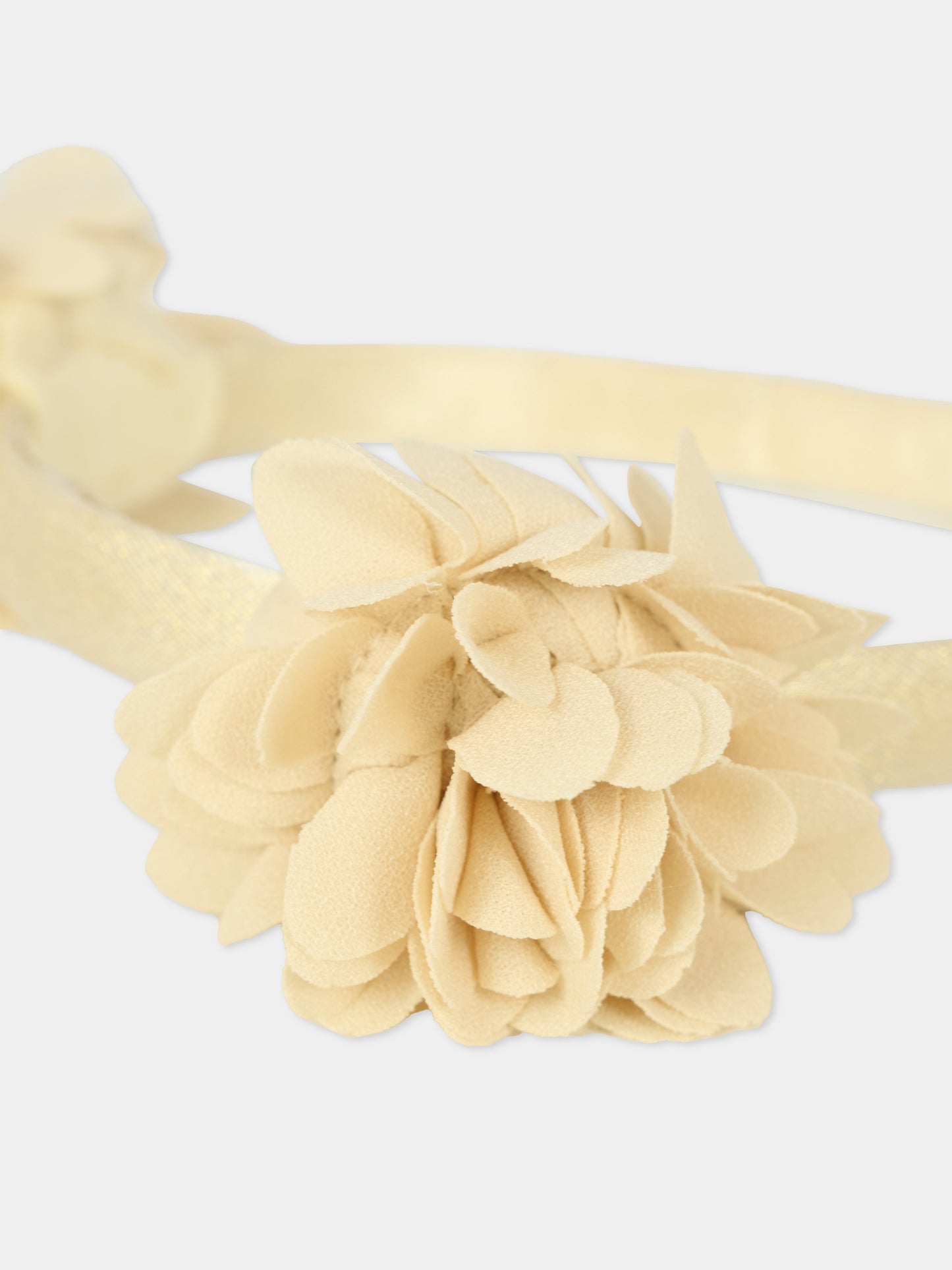 Cerchietto dorato per neonata con fiori,Mayoral,10026 070